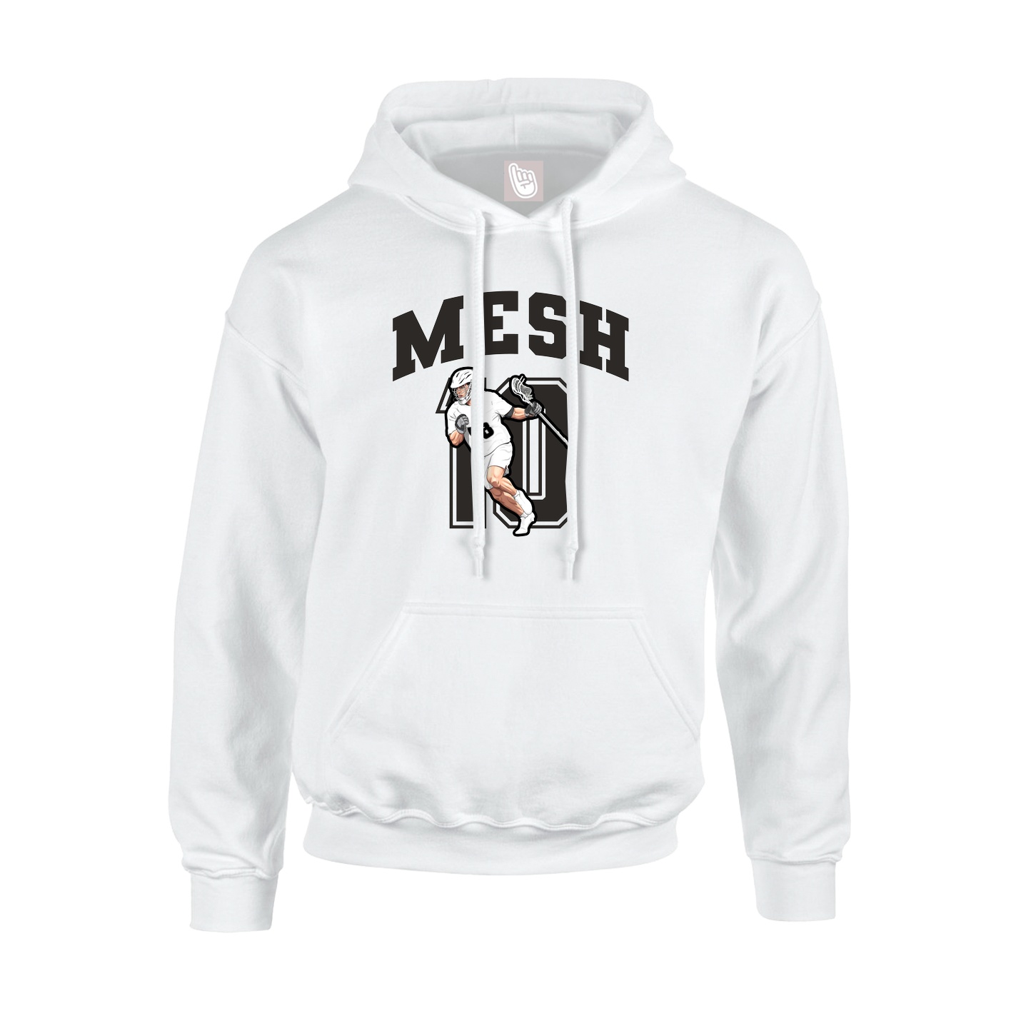 Hoodie — Number in White