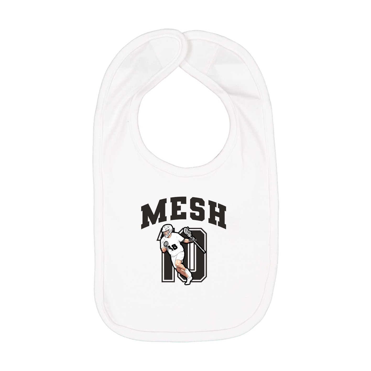 Infant Bib — Number in White