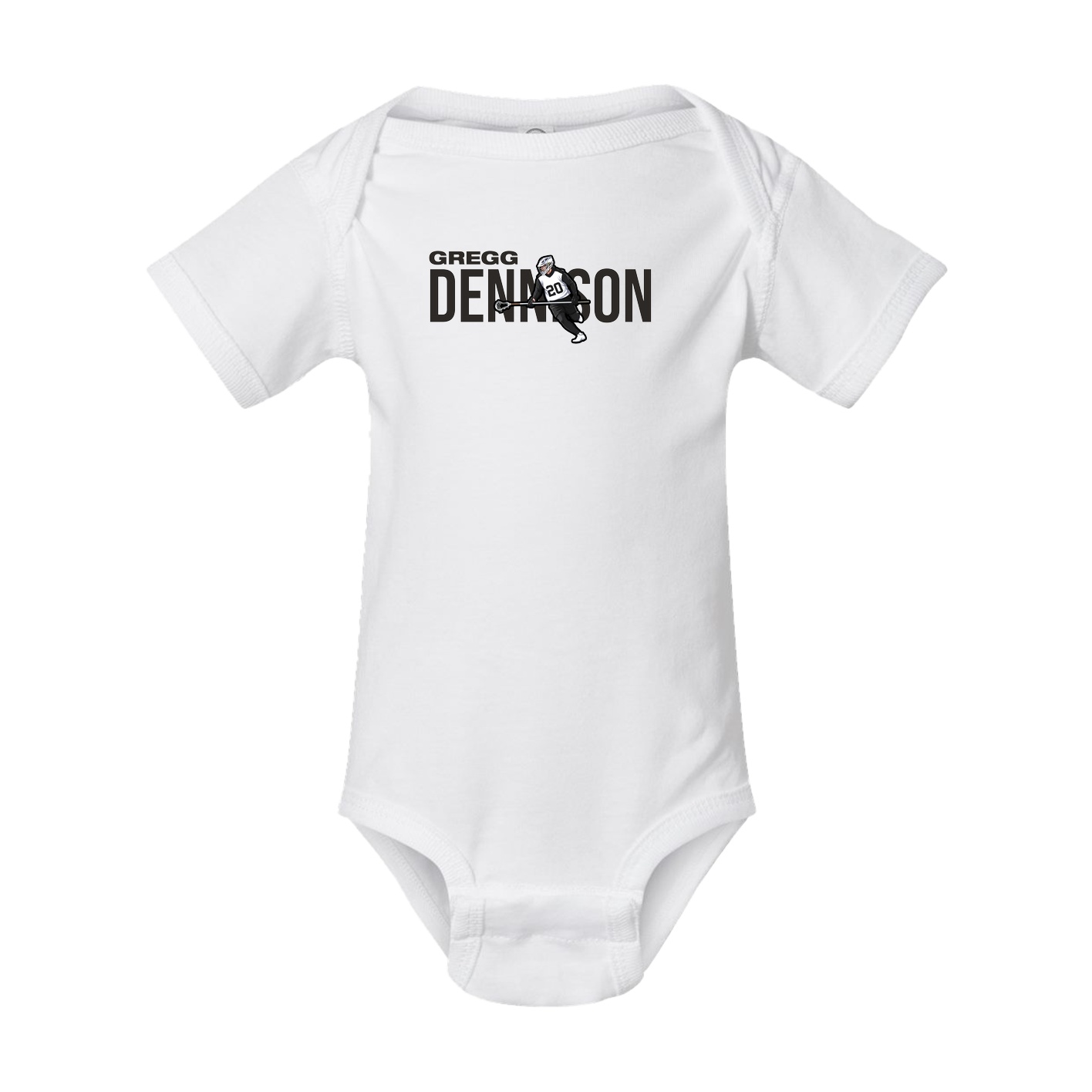 Baby Onesie — Player Name in White
