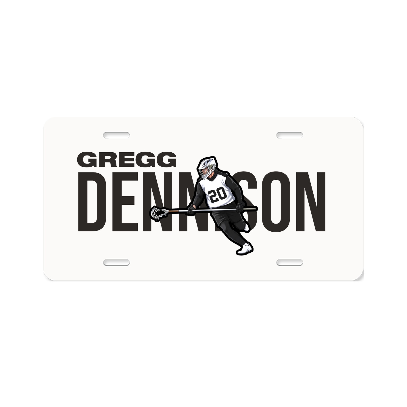 License Plate — Player Name in Classic
