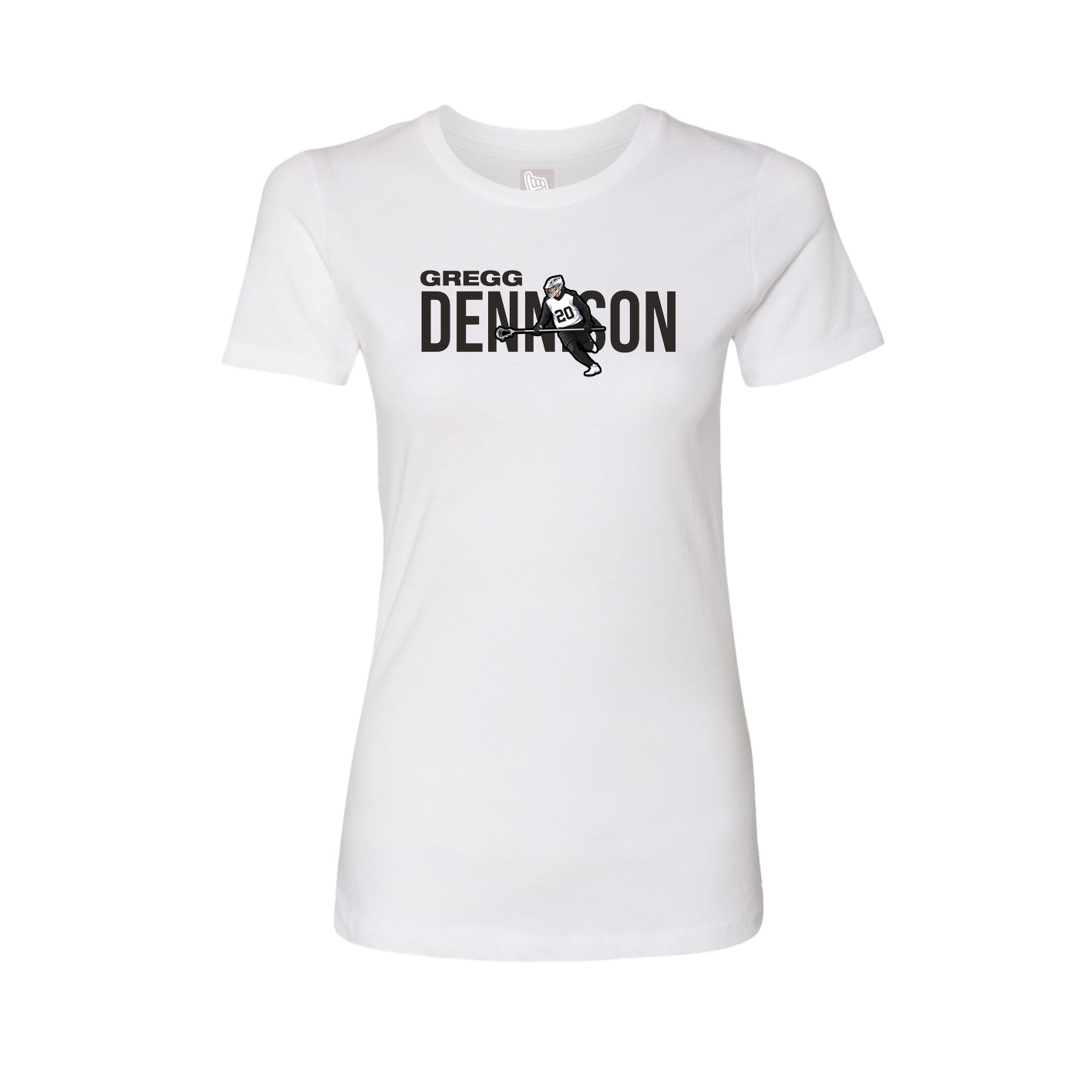 Fitted Women's Tee — Player Name in White