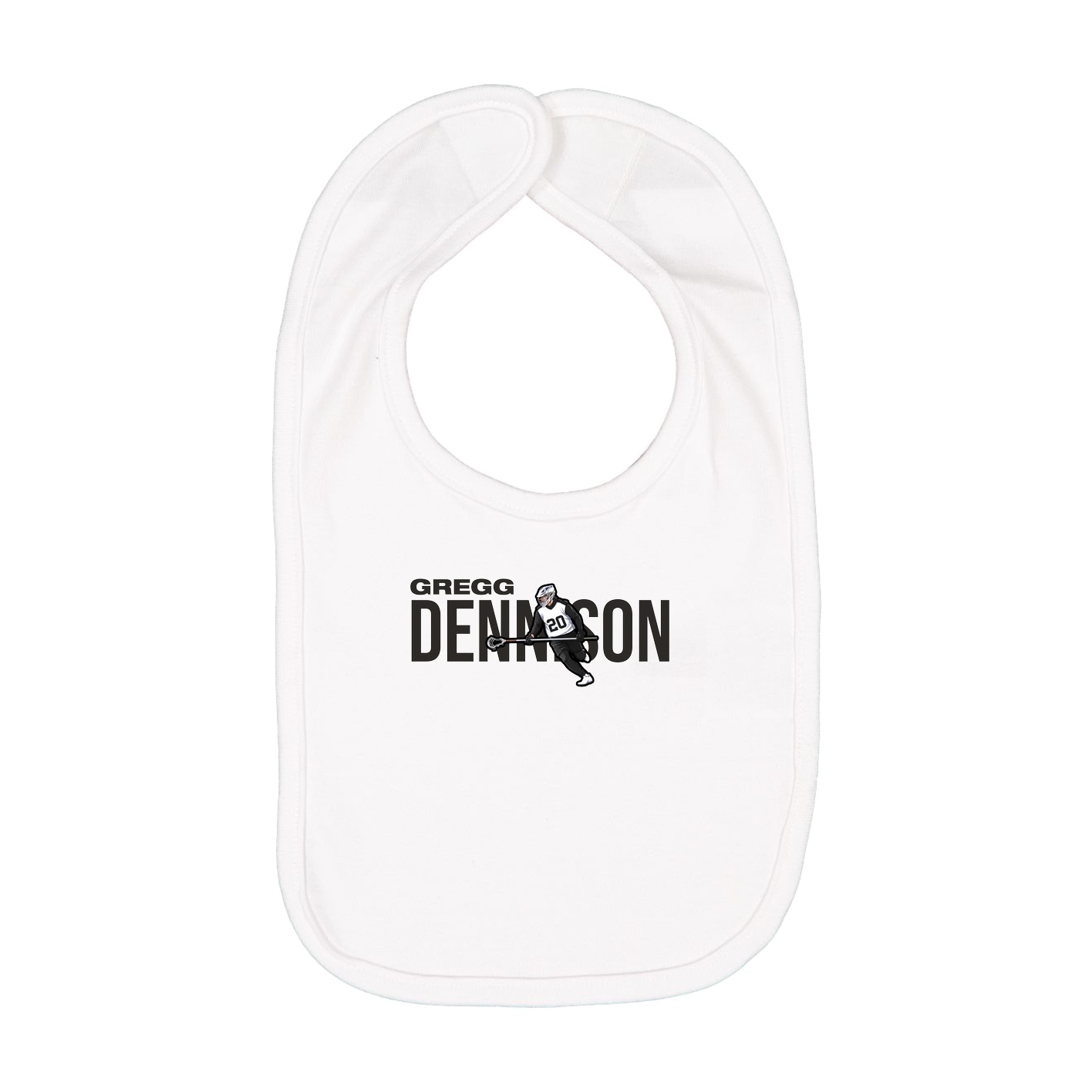 Infant Bib — Player Name in White