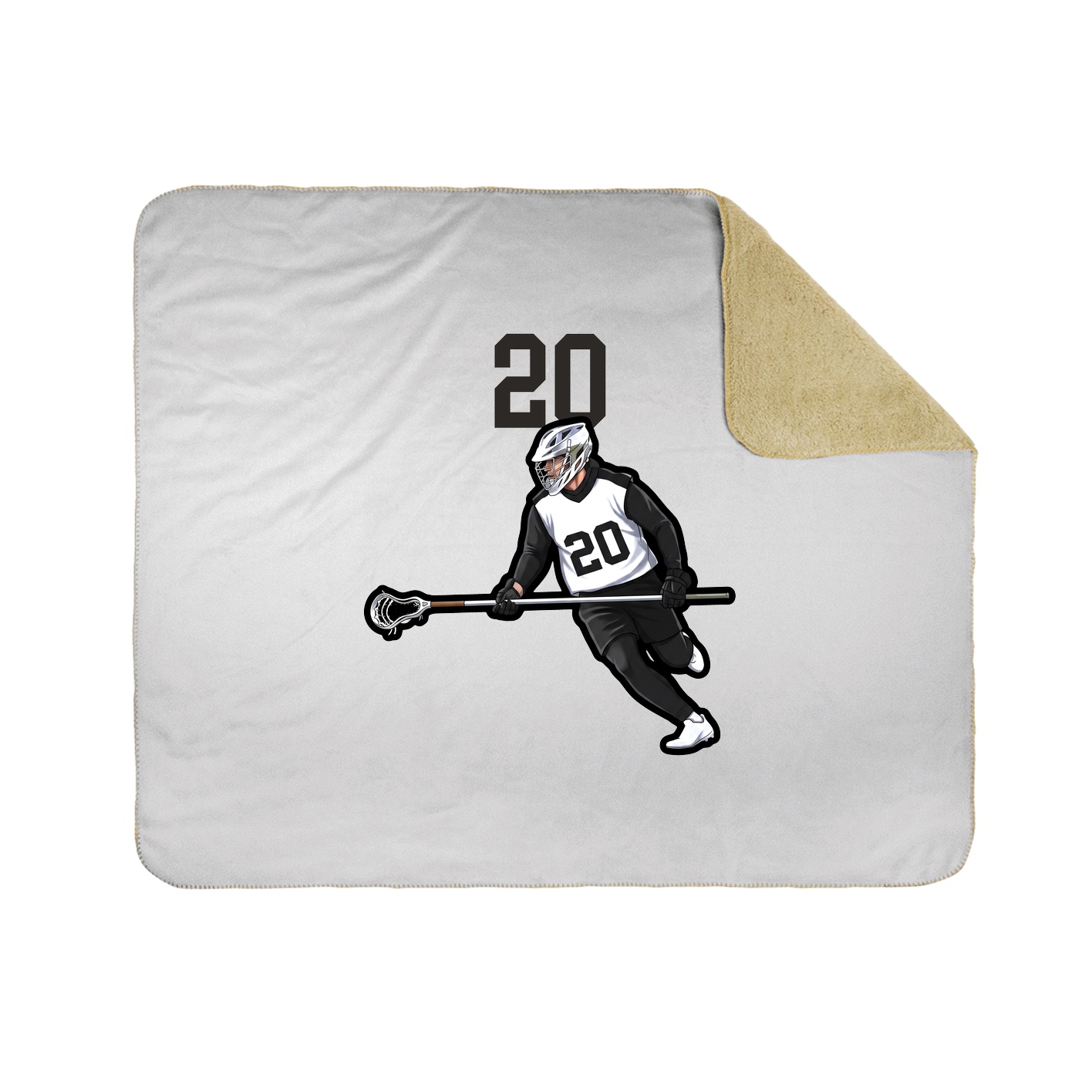 Throw Blanket — Number Top in White