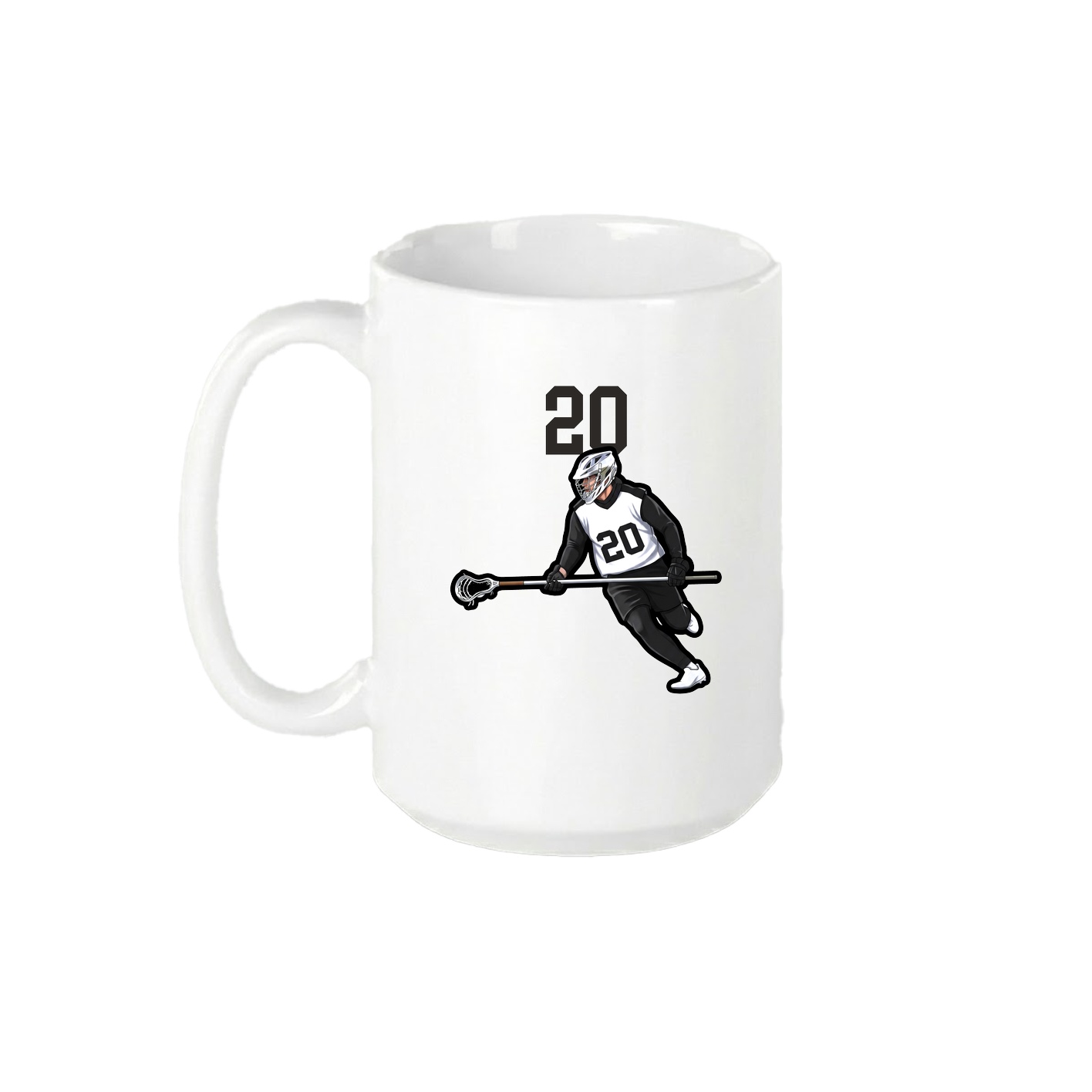 15oz Coffee Mug — Number Top in White