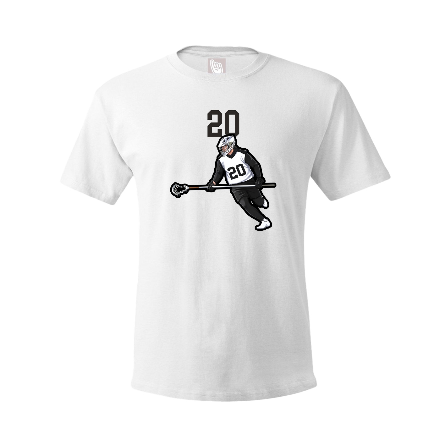 Youth Tee — Number Top in White