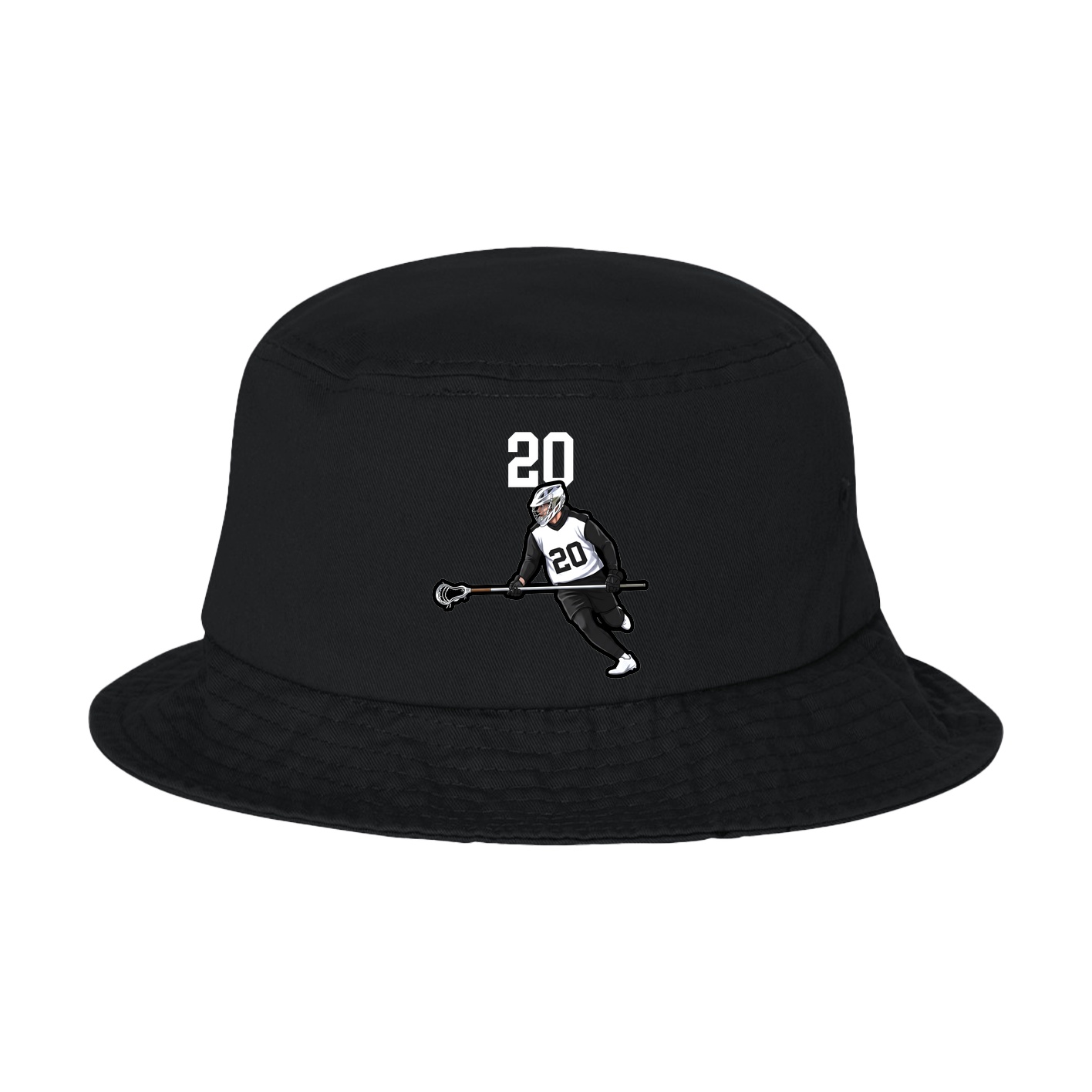 Bucket Cap — Number Top in Black