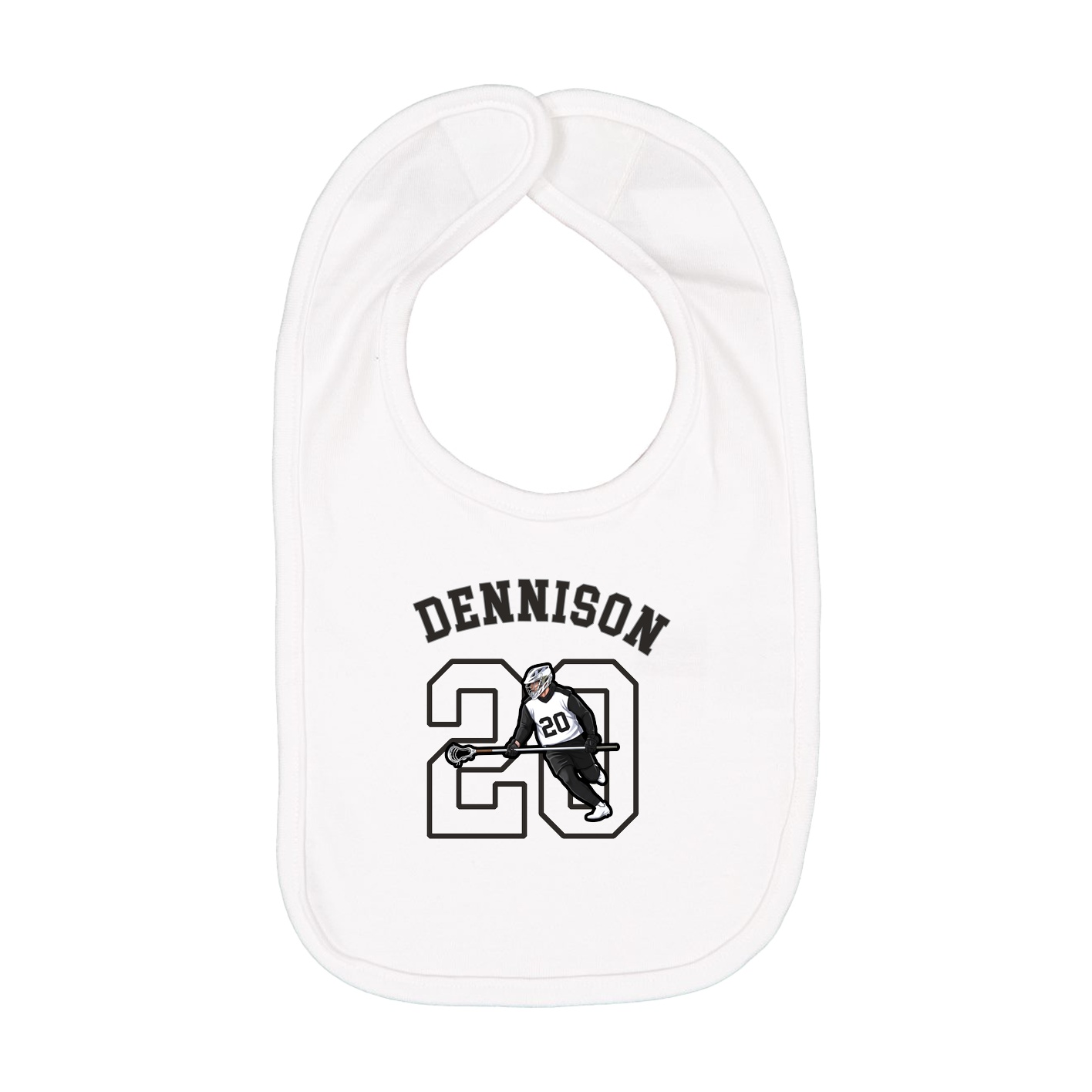 Infant Bib — Shirsey Arch in White