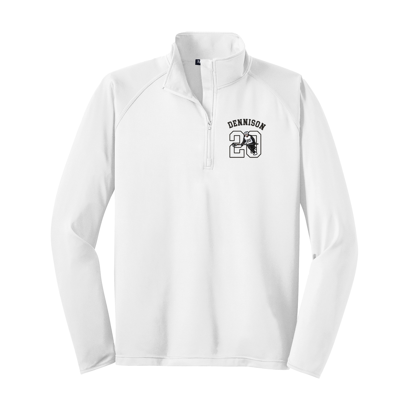 Q-Zip Pullover — Shirsey Arch in White