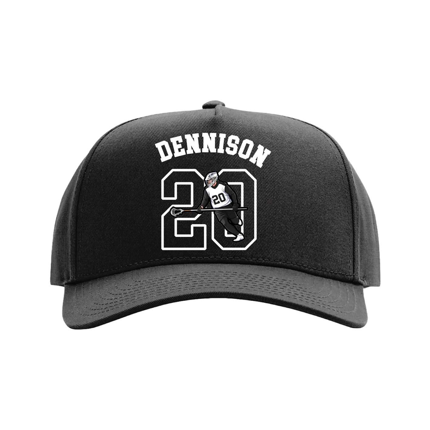 Full Fabric Five-Panel Champ Cap — Shirsey Arch in Black