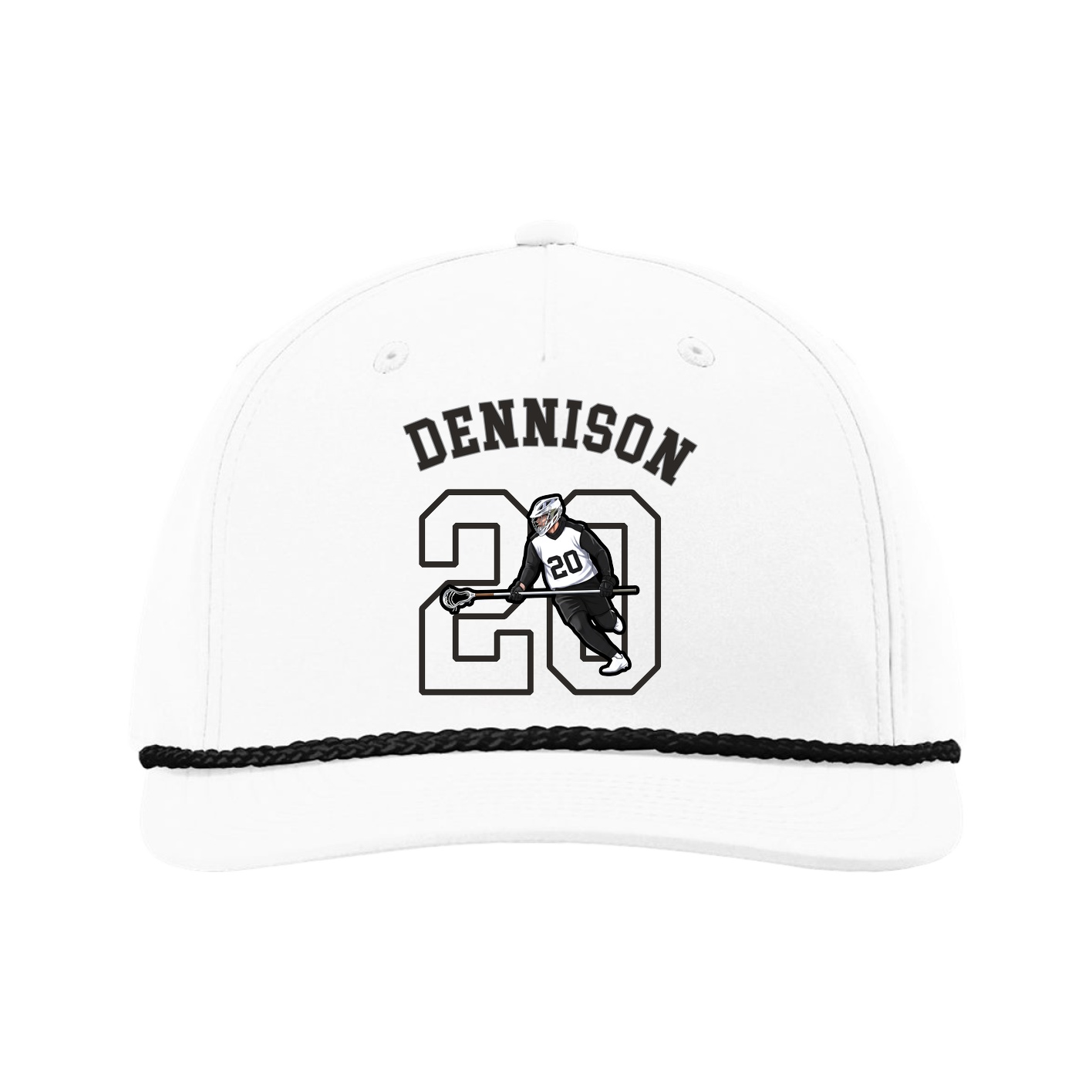 Five-Panel Classic Rope Cap — Shirsey Arch in White