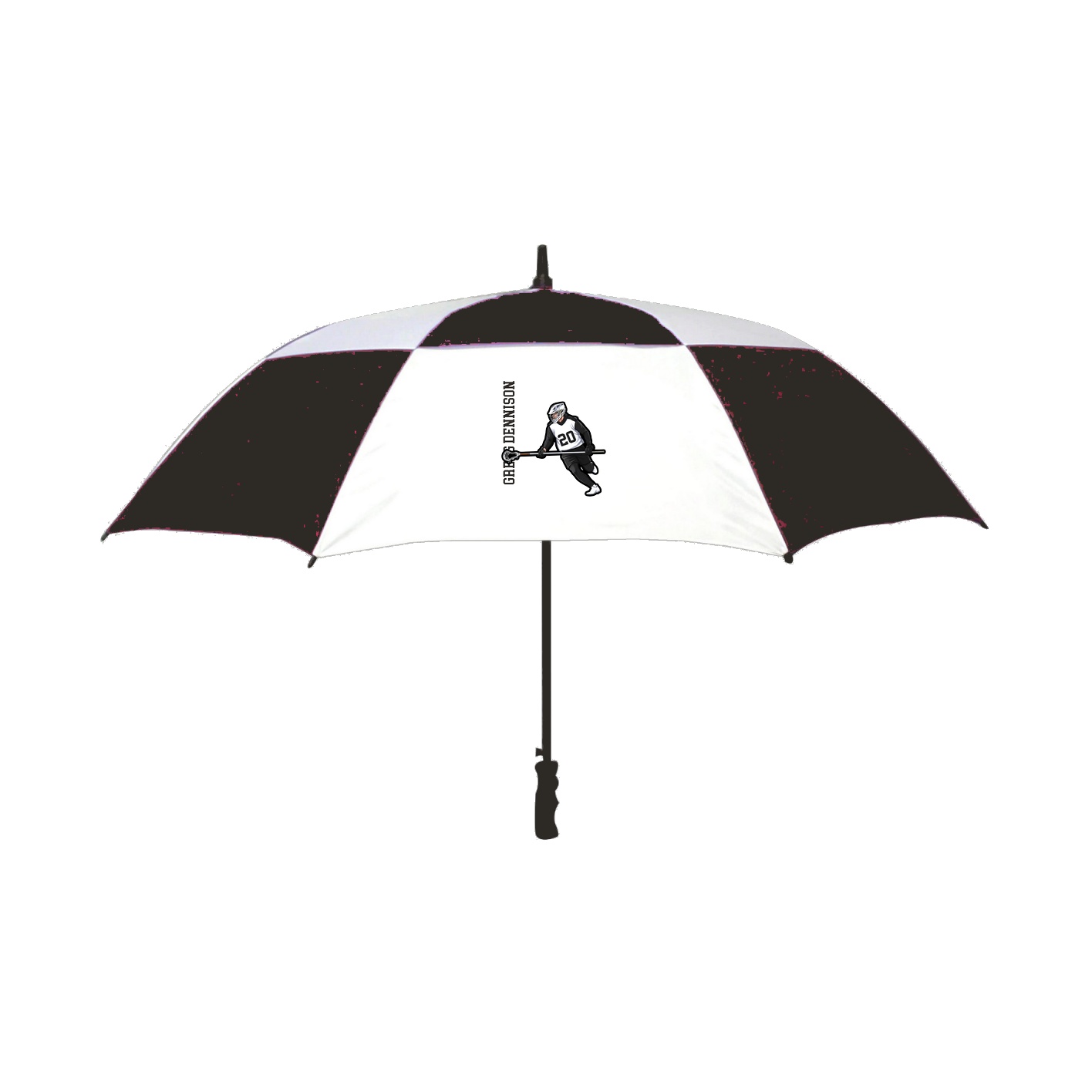 Golf Umbrella — Name Vertical in Black