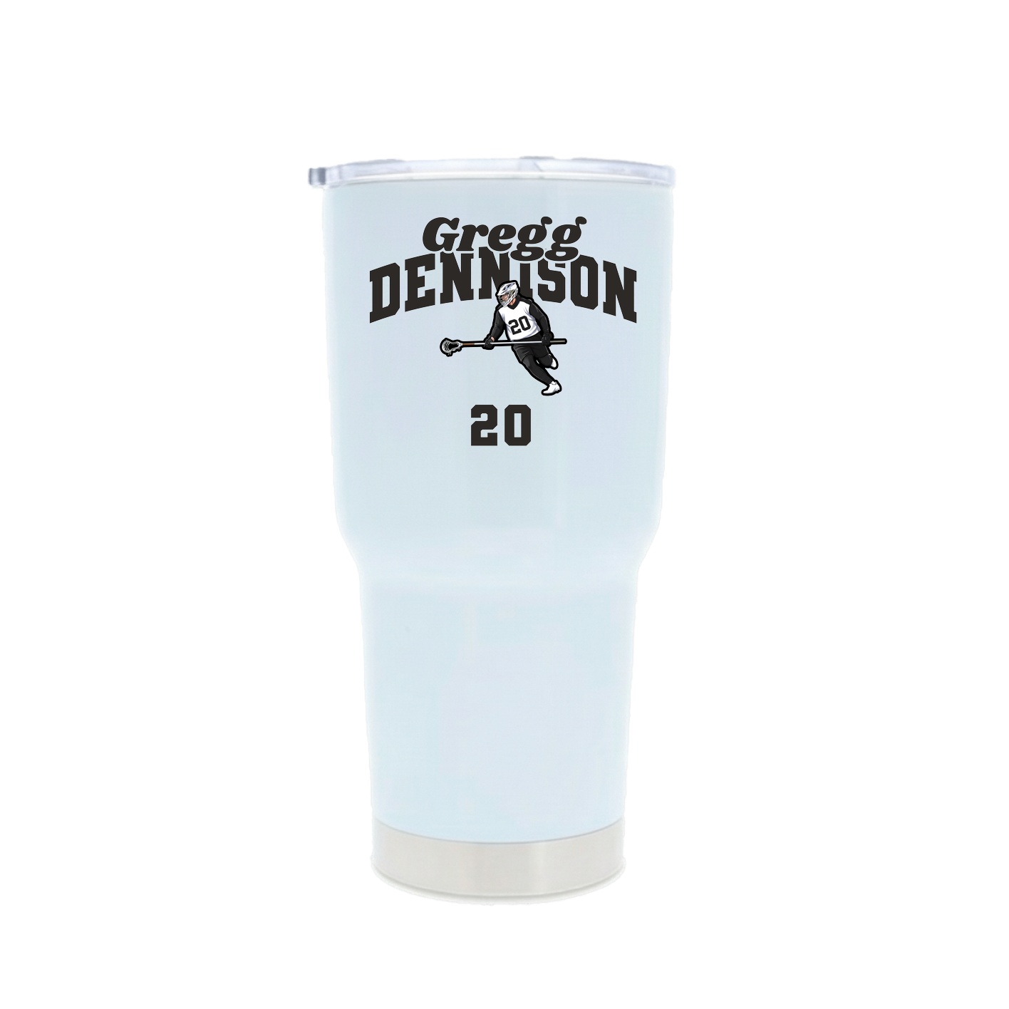 30oz Stainless Steel Tumbler — Signature Arch in White