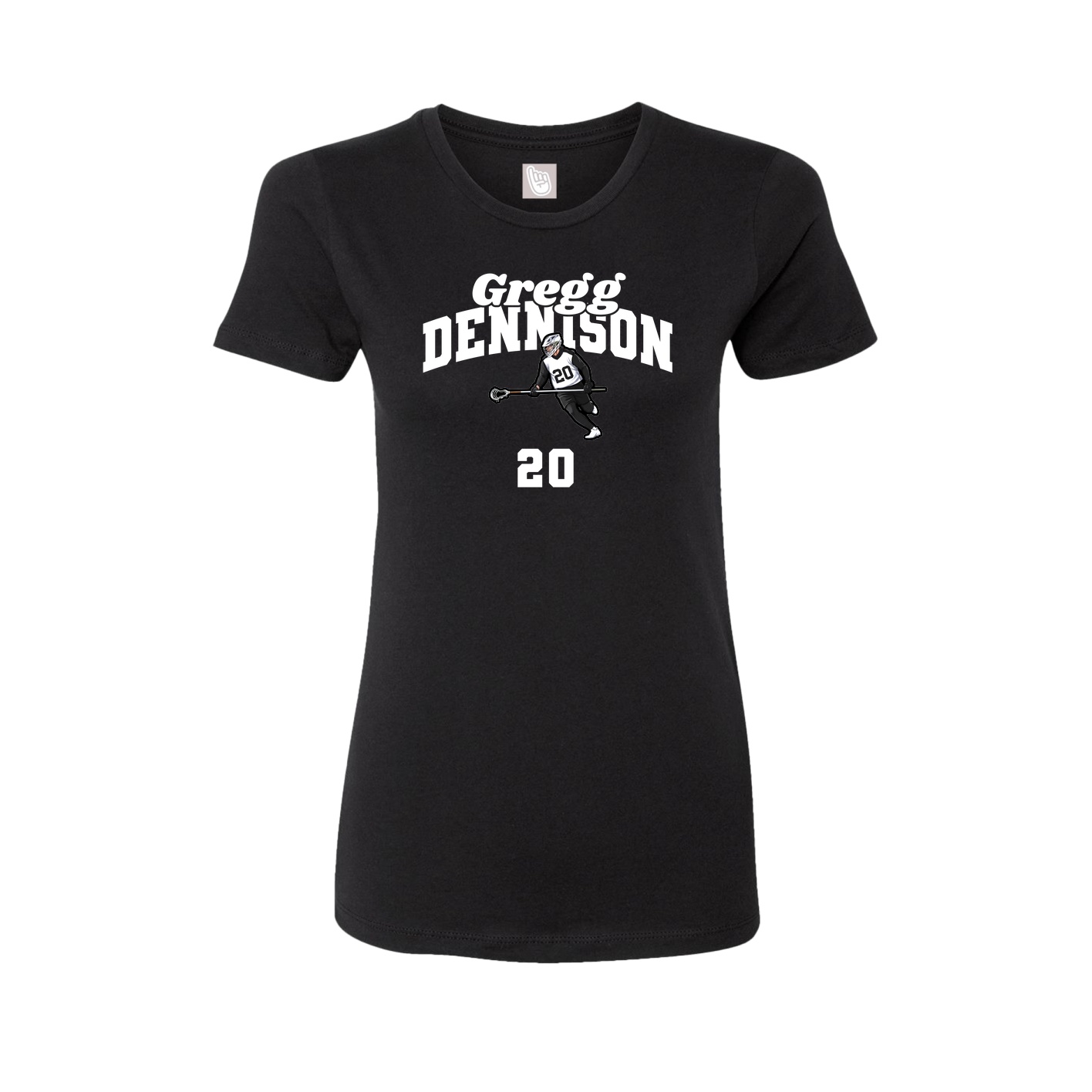 Fitted Women's Tee — Signature Arch in Black