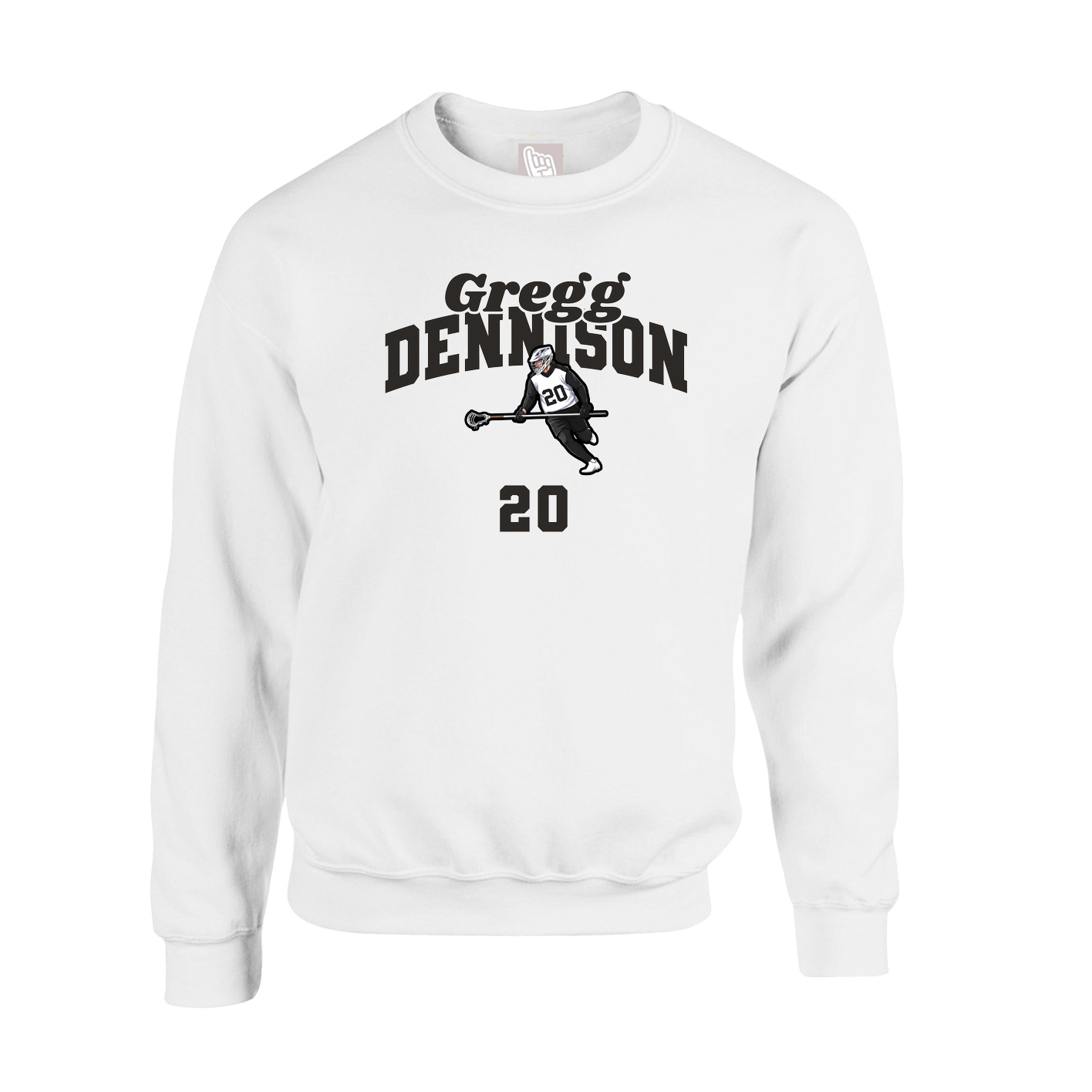 Fleece Crew — Signature Arch in White