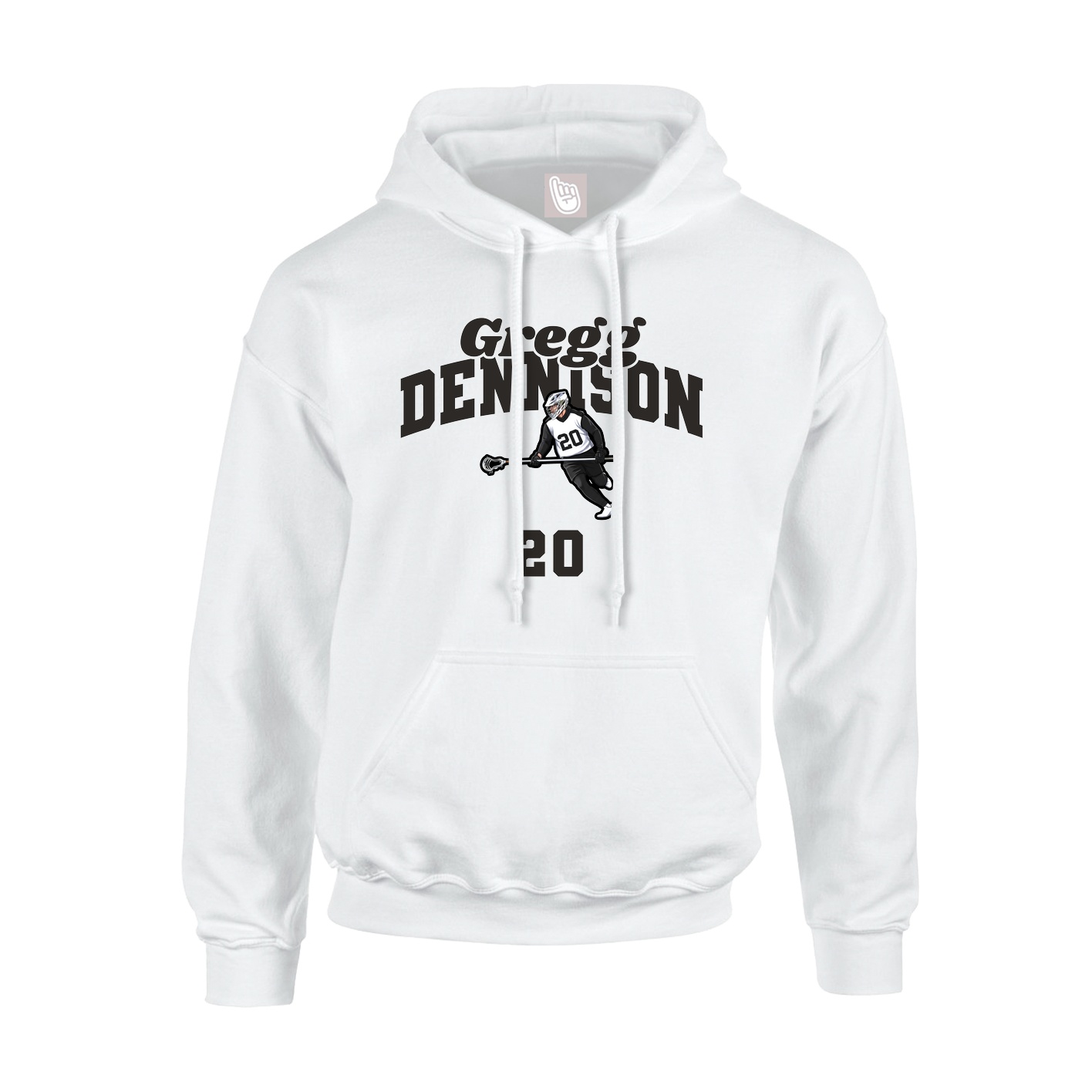 Youth Hoodie — Signature Arch in White