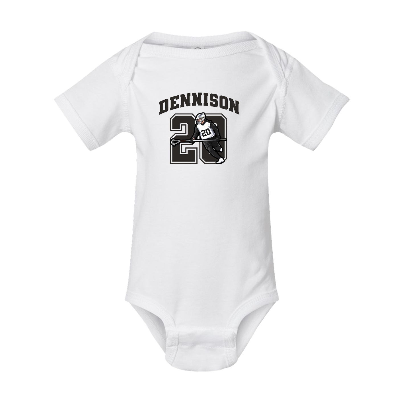 Baby Onesie — Number in White