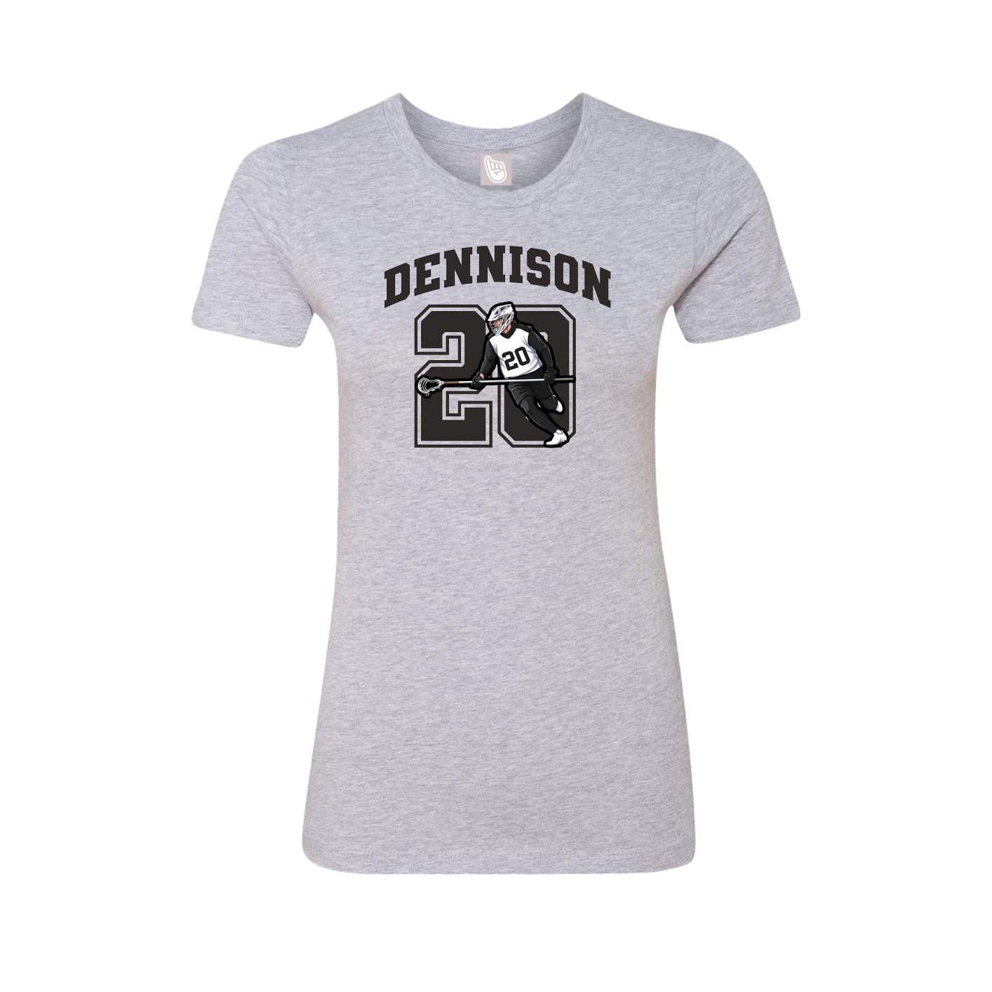 Fitted Women's Tee — Number in Grey