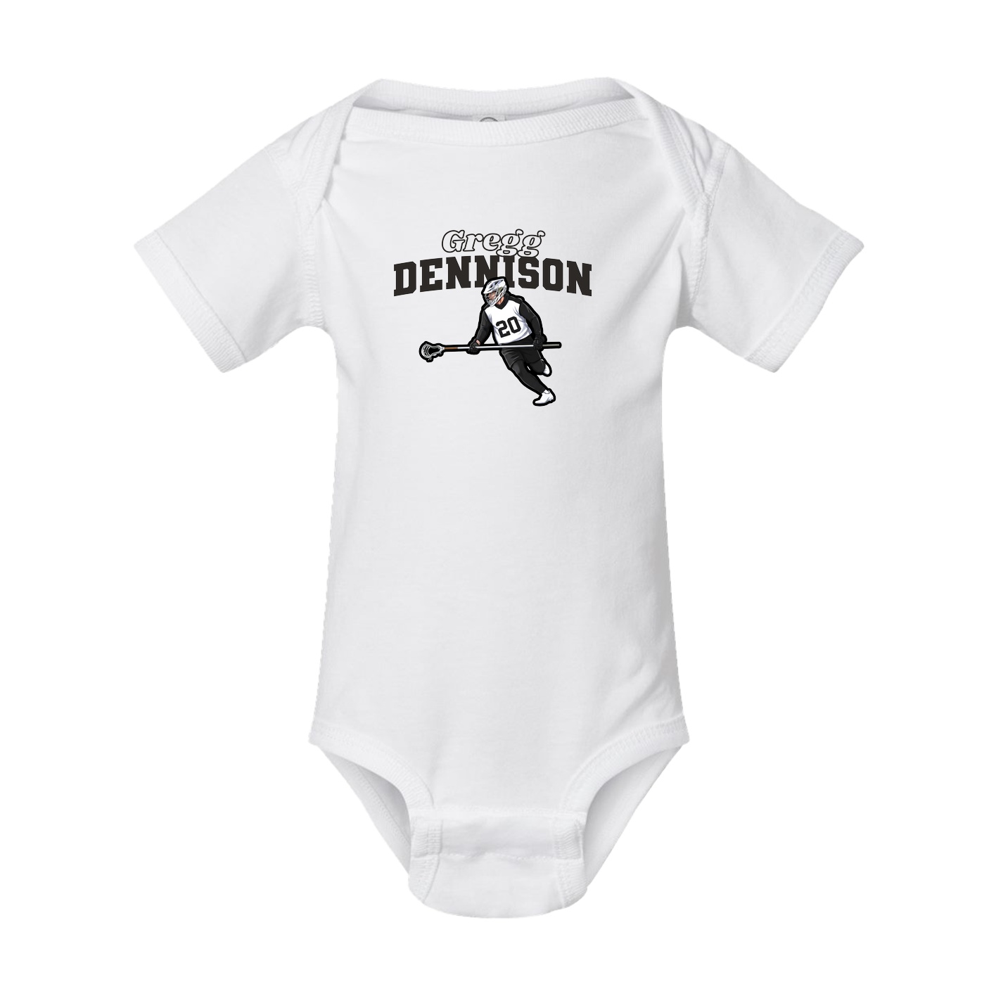 Baby Onesie — Name Arch in White
