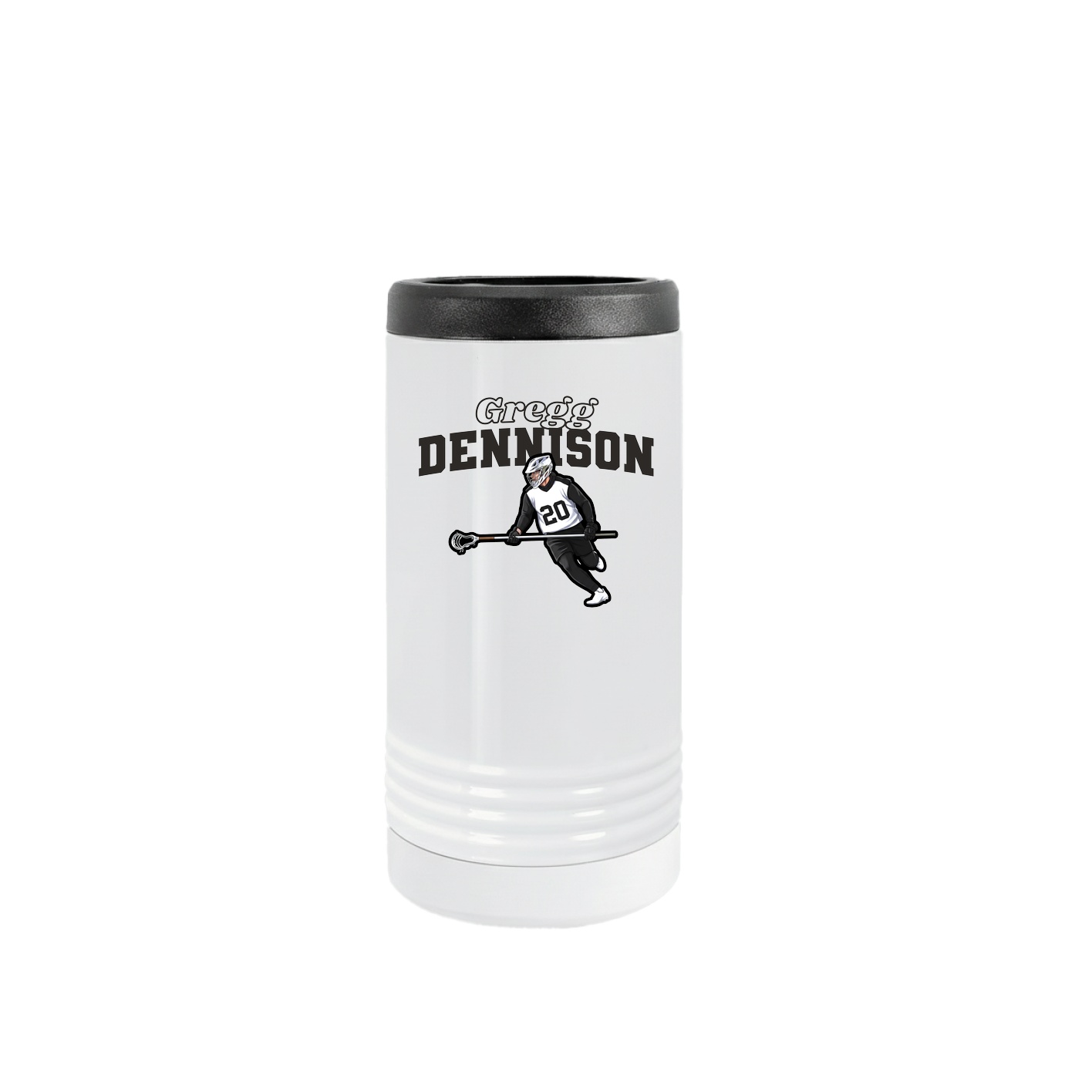 Slim Beverage Holder — Name Arch in White