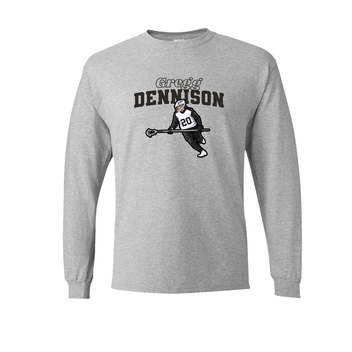 Long Sleeve Tee — Name Arch in Grey