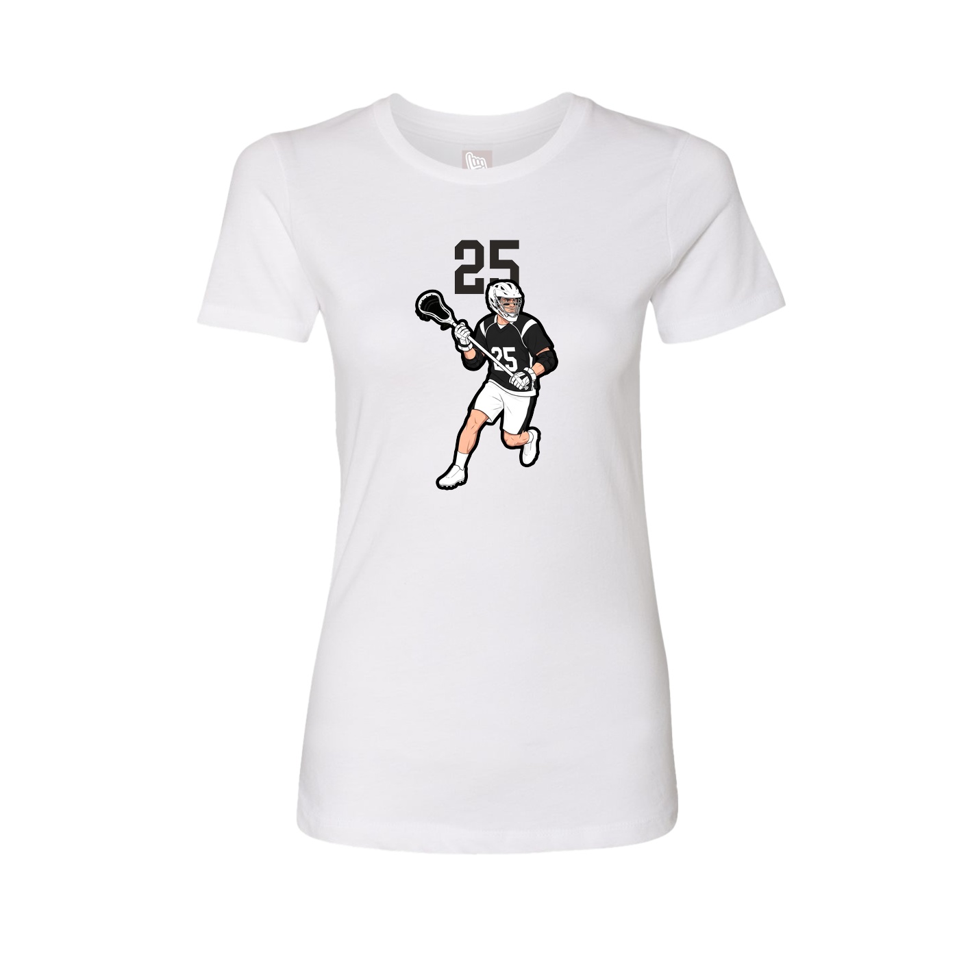Fitted Women's Tee — Number Top in White