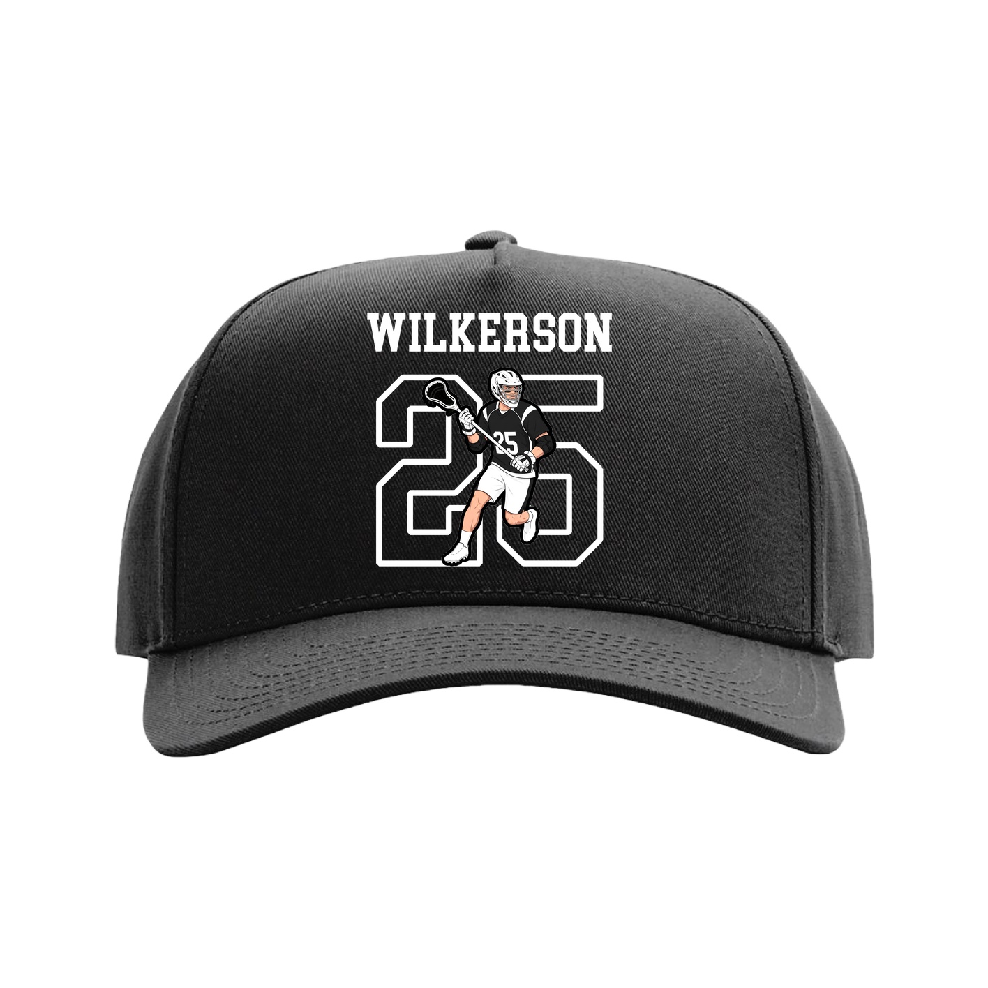 Full Fabric Five-Panel Champ Cap — Shirsey in Black