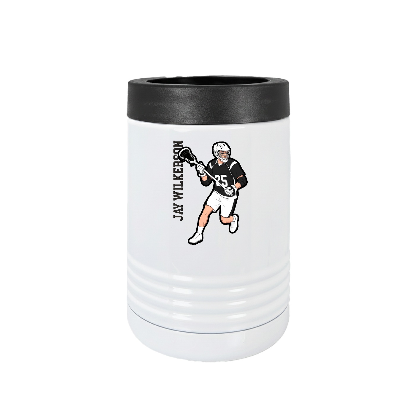 Beverage Holder — Name Vertical in White