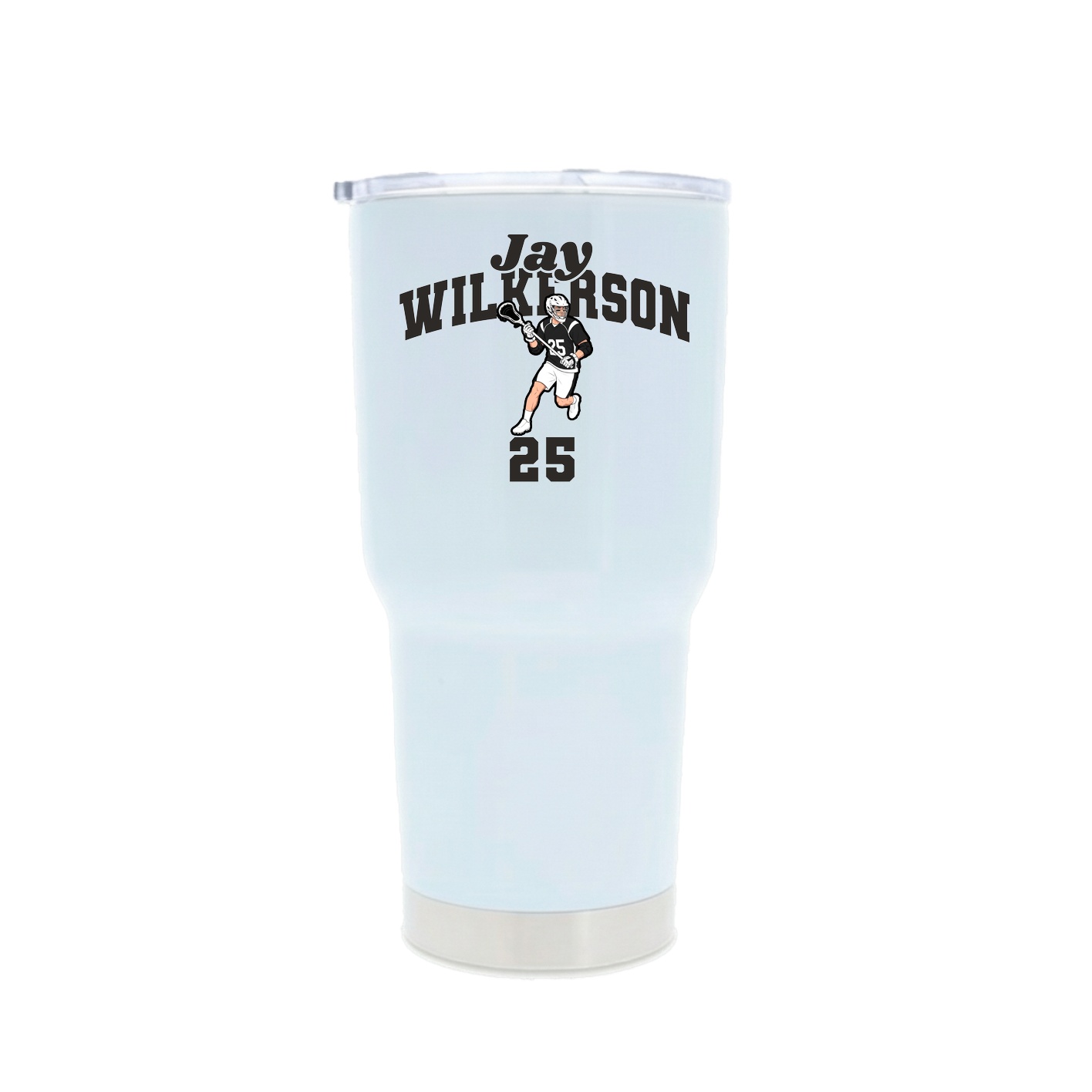 30oz Stainless Steel Tumbler — Signature Arch in White