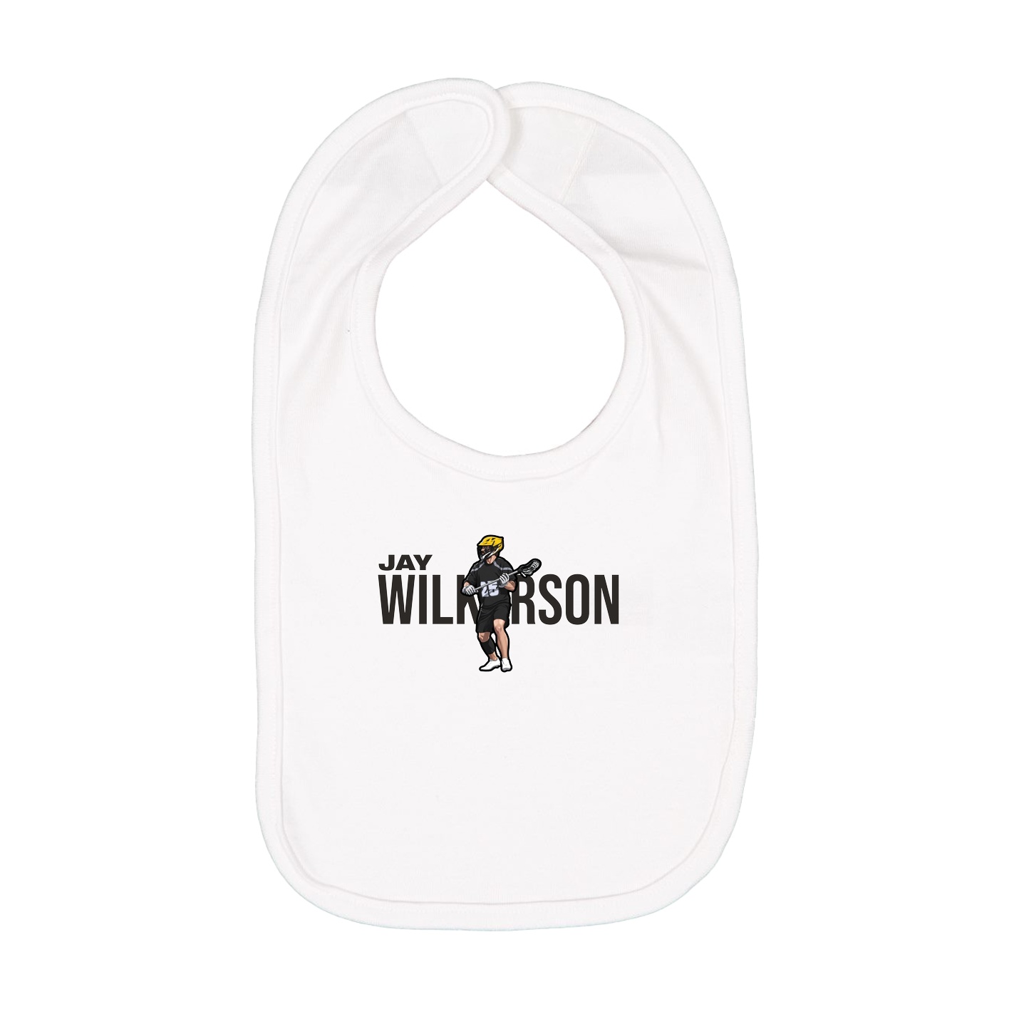 Infant Bib — Player Name in White