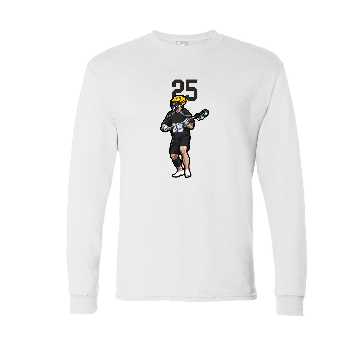 Long Sleeve Tee — Number Top in White