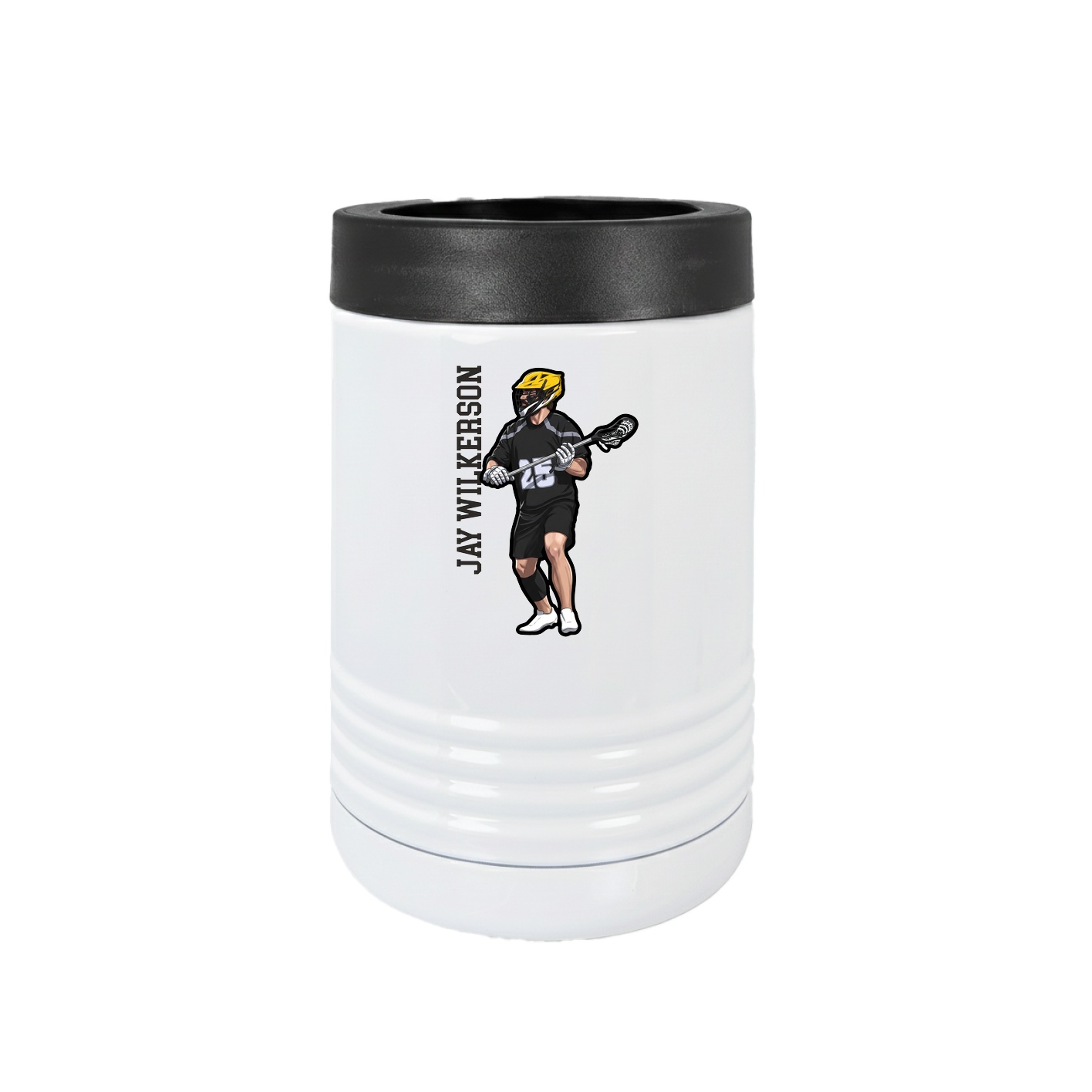 Beverage Holder — Name Vertical in White