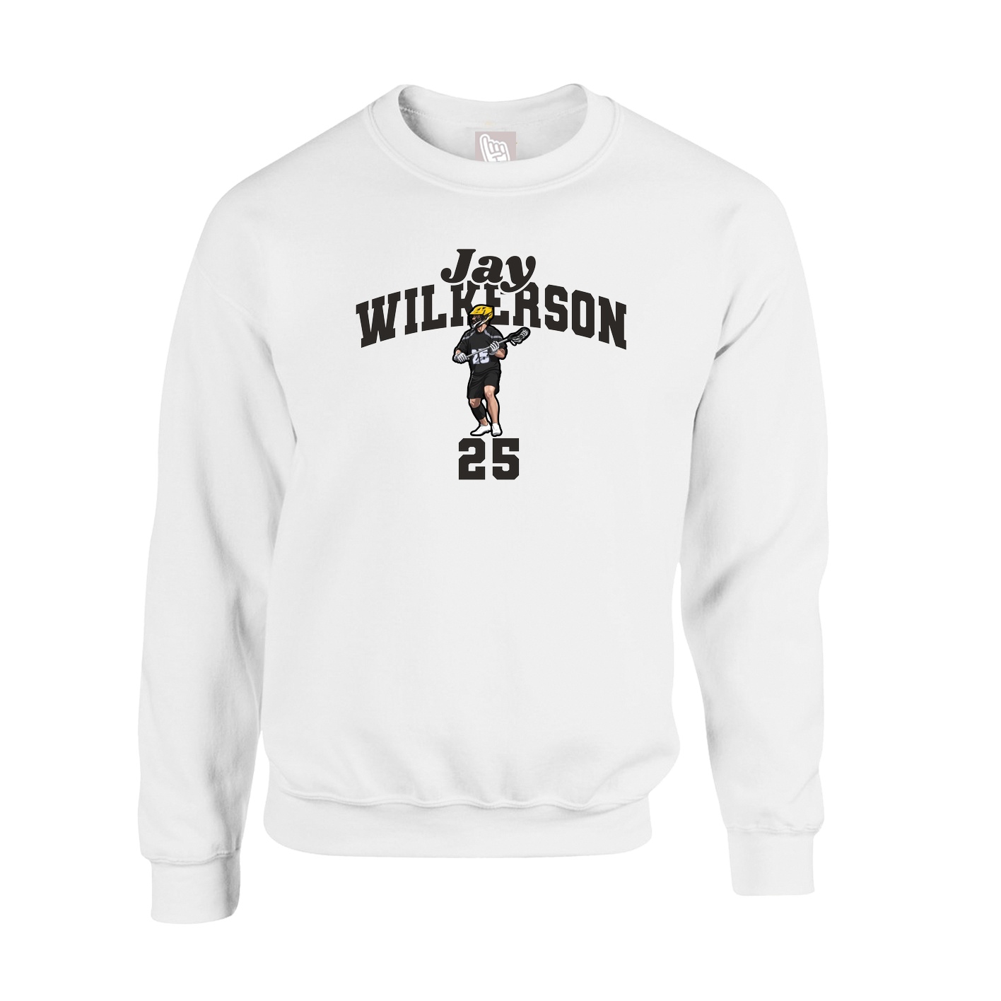 Fleece Crew — Signature Arch in White