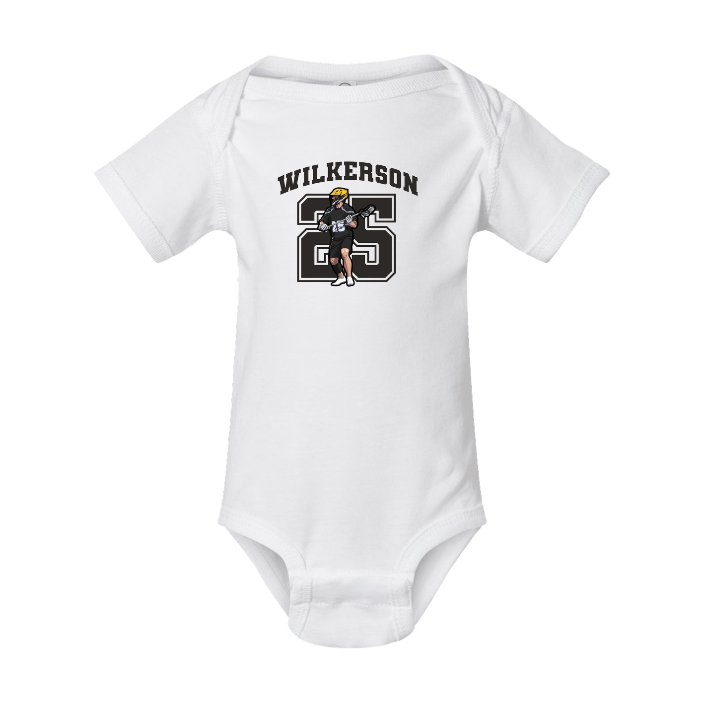 Baby Onesie — Number in White