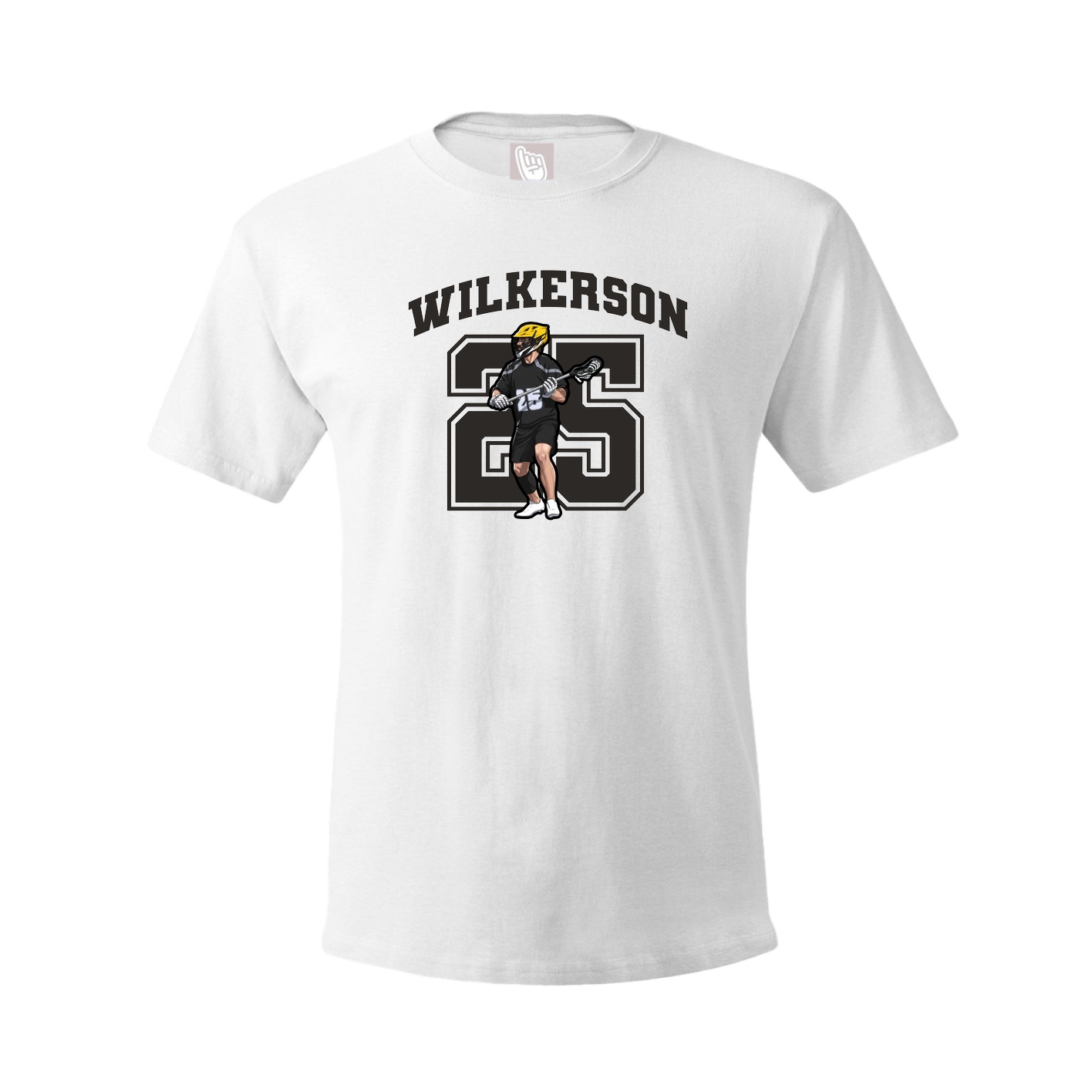 Youth Tee — Number in White