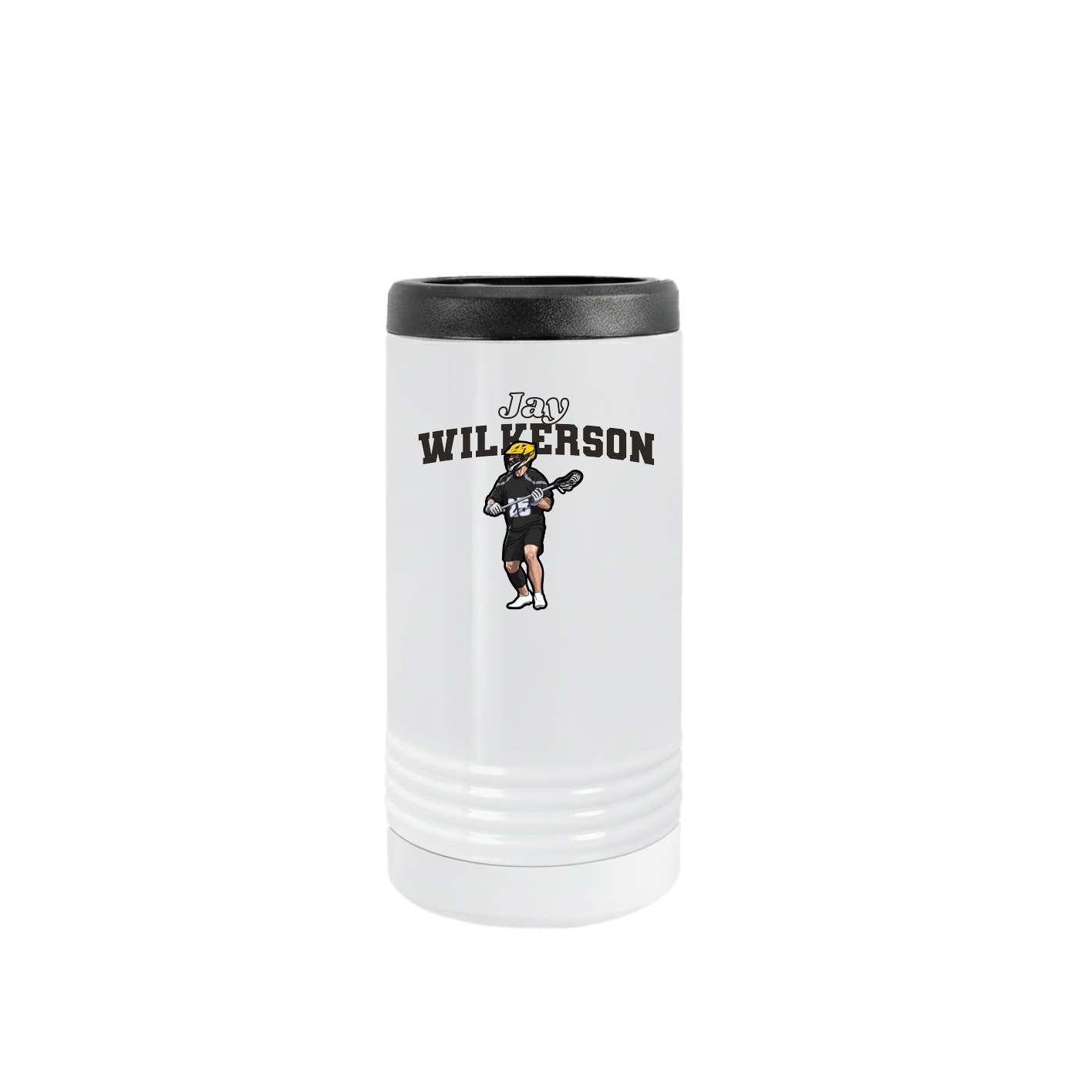 Slim Beverage Holder — Name Arch in White