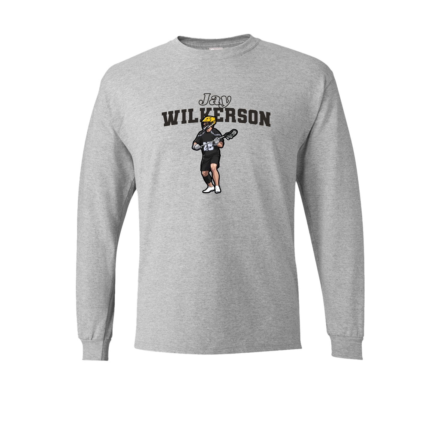 Long Sleeve Tee — Name Arch in Grey