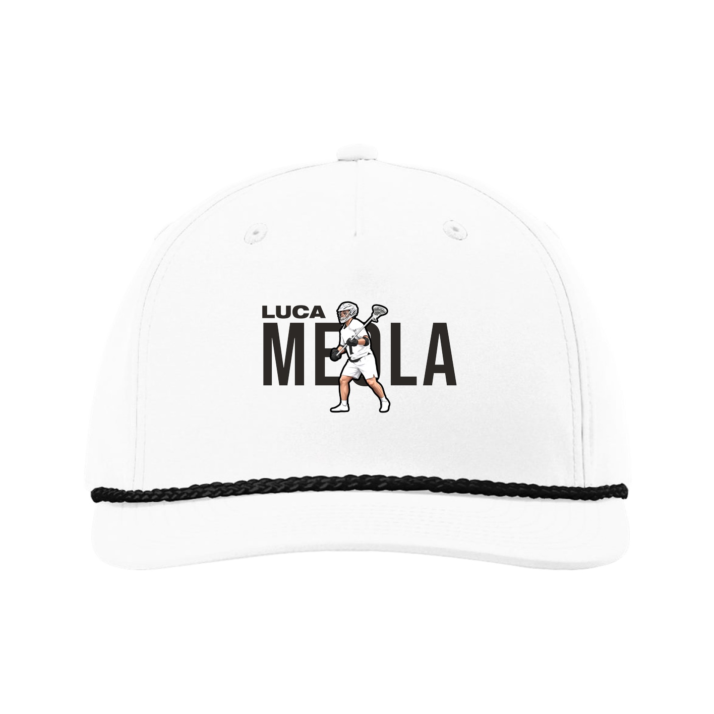 Five-Panel Classic Rope Cap — Player Name in White