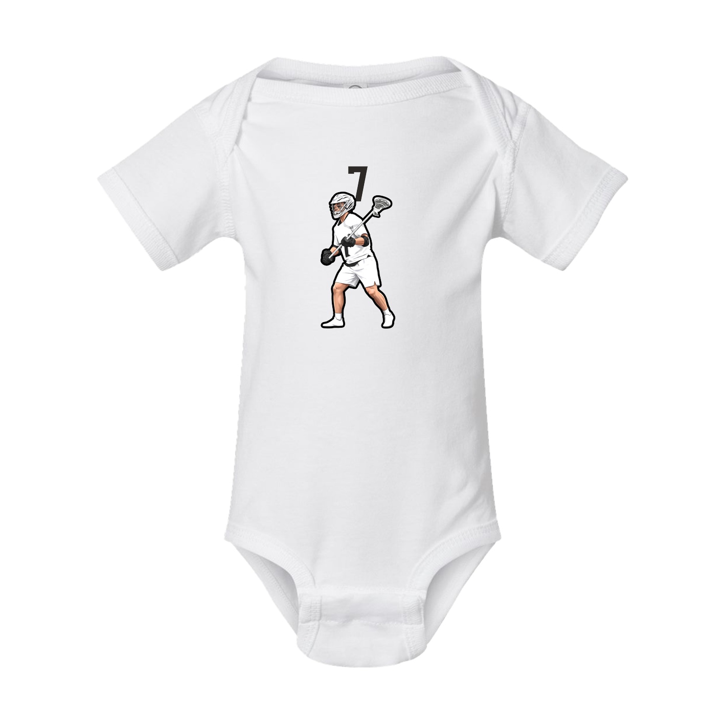 Baby Onesie — Number Top in White