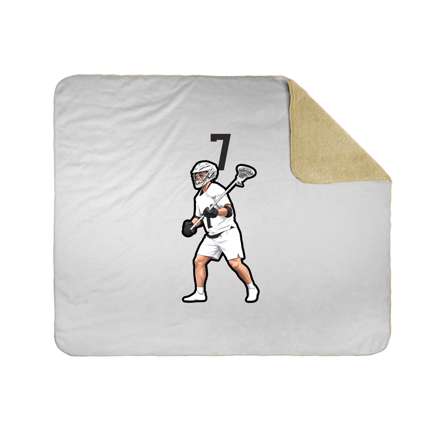Throw Blanket — Number Top in White