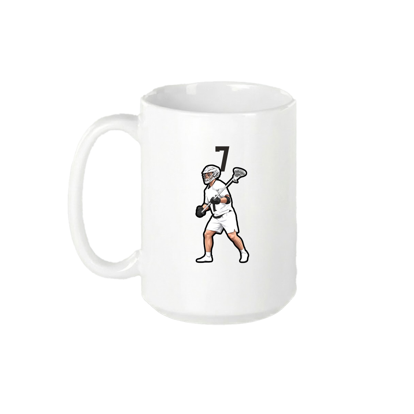 15oz Coffee Mug — Number Top in White