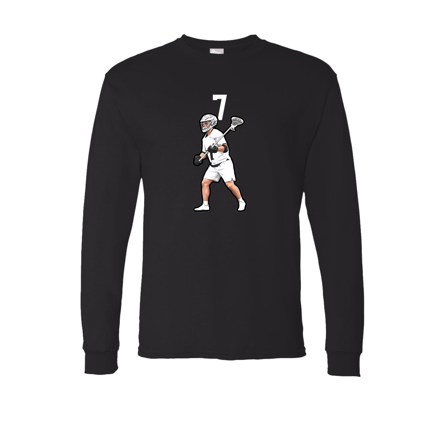 Long Sleeve Tee — Number Top in Black
