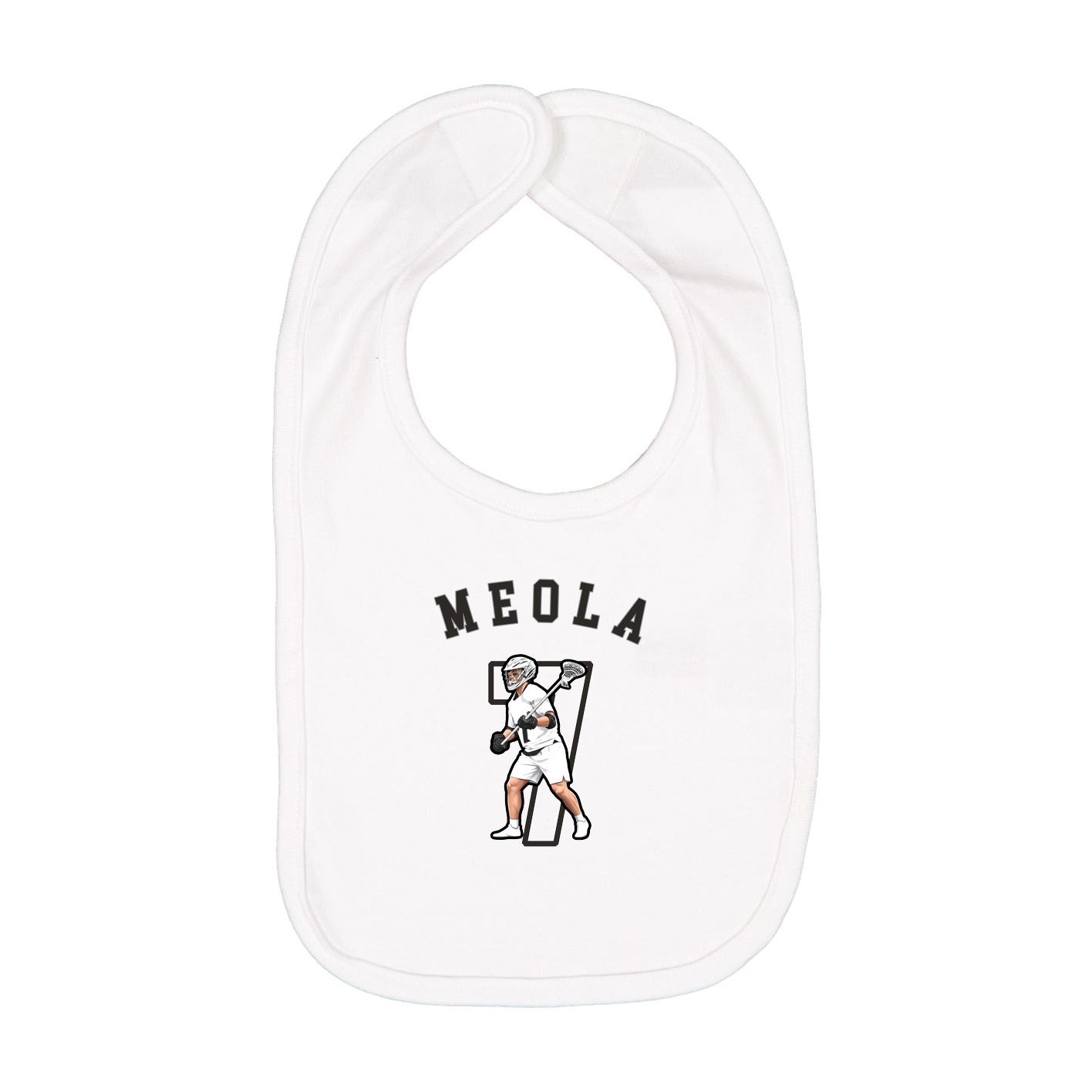 Infant Bib — Shirsey Arch in White