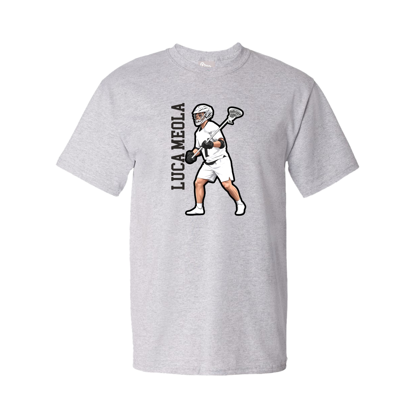 Tee — Name Vertical in Grey