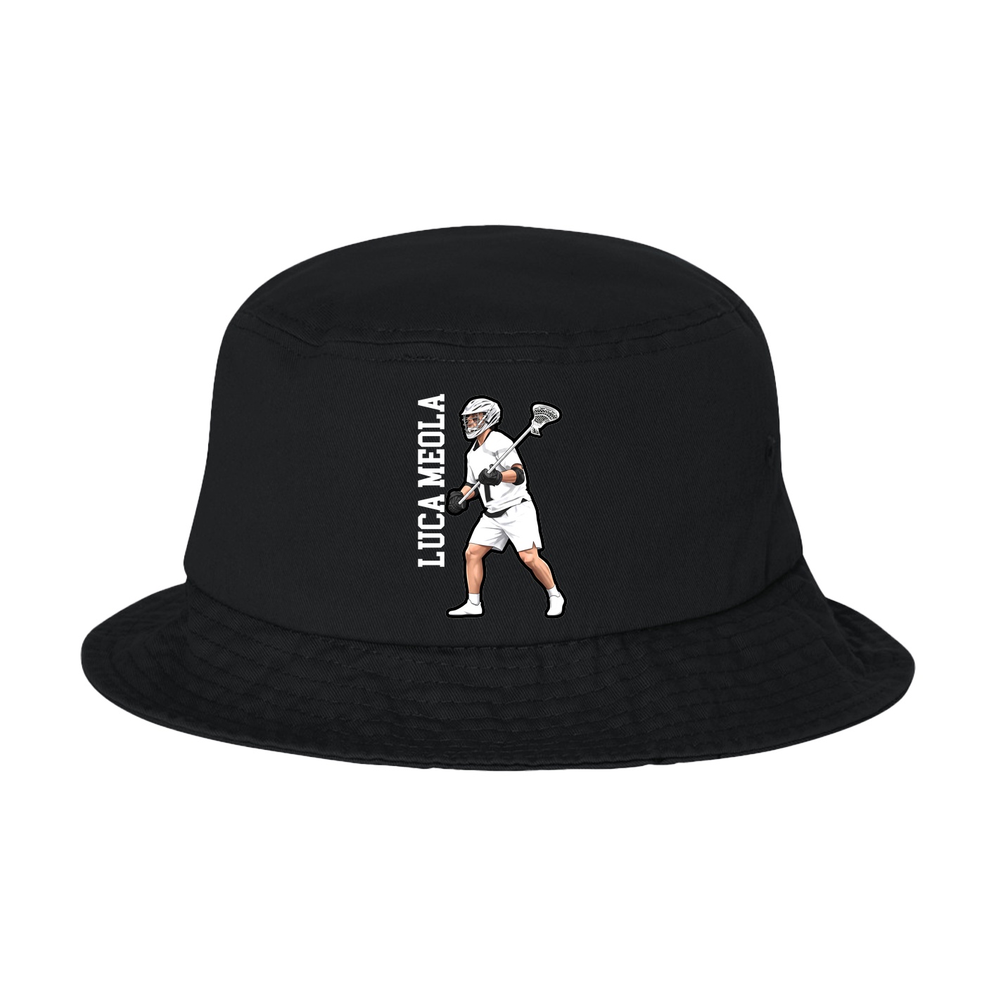 Bucket Cap — Name Vertical in Black