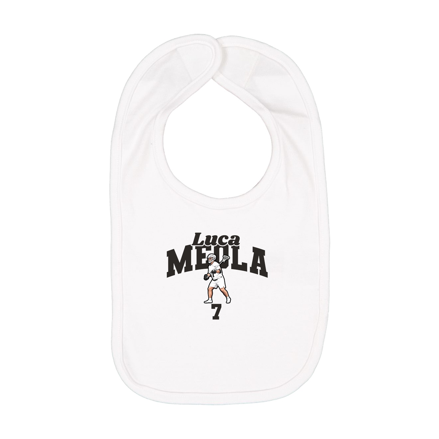 Infant Bib — Signature Arch in White