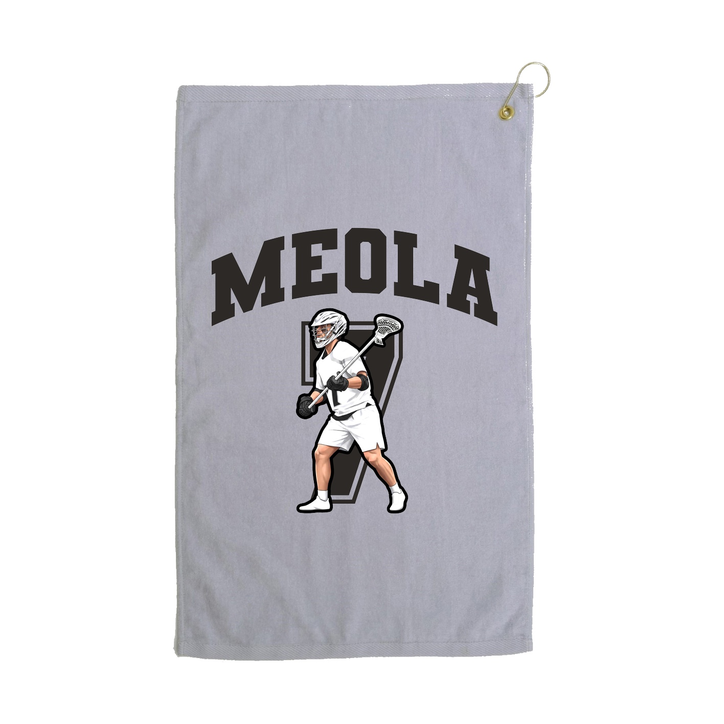 Golf Towel — Number in Grey