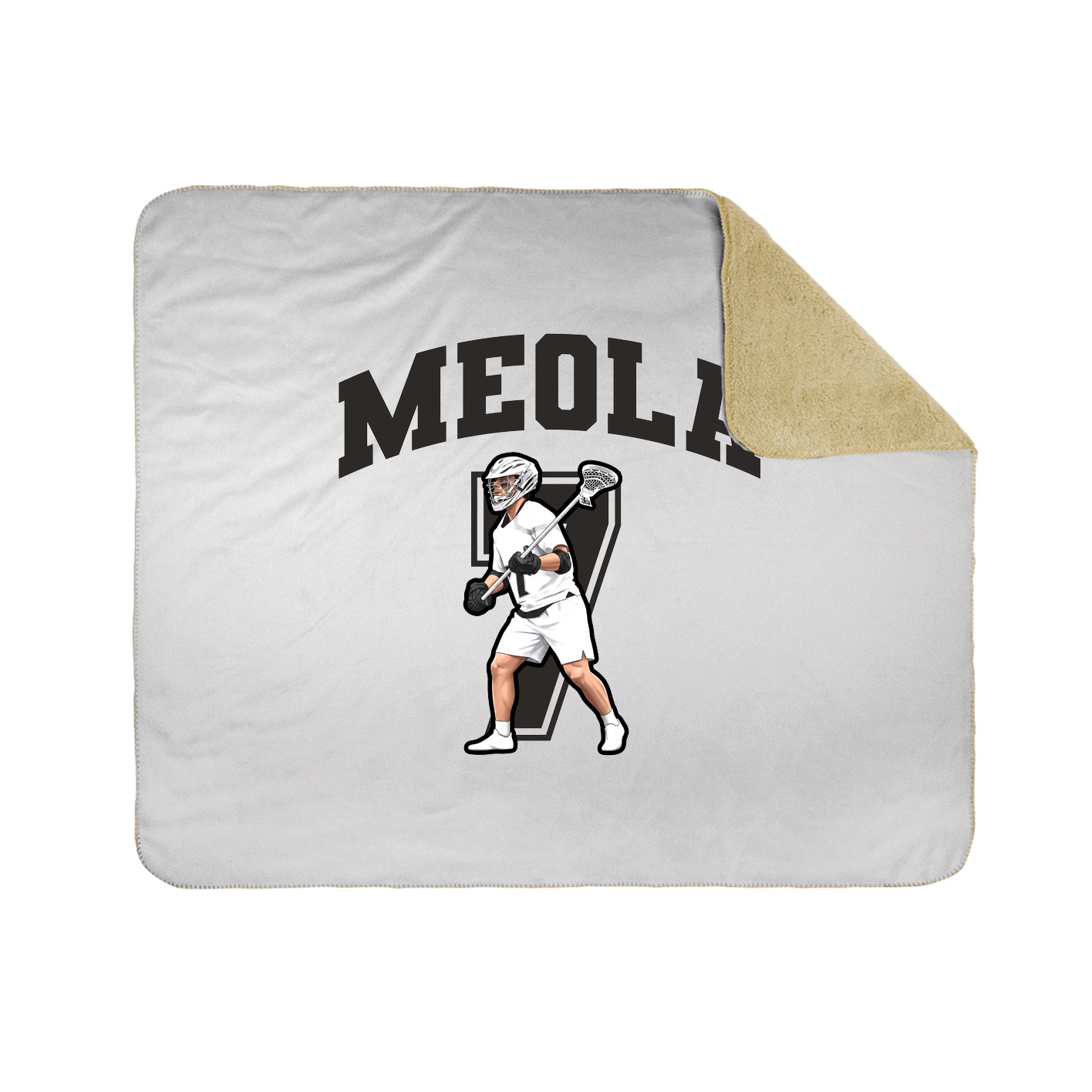 Throw Blanket — Number in White