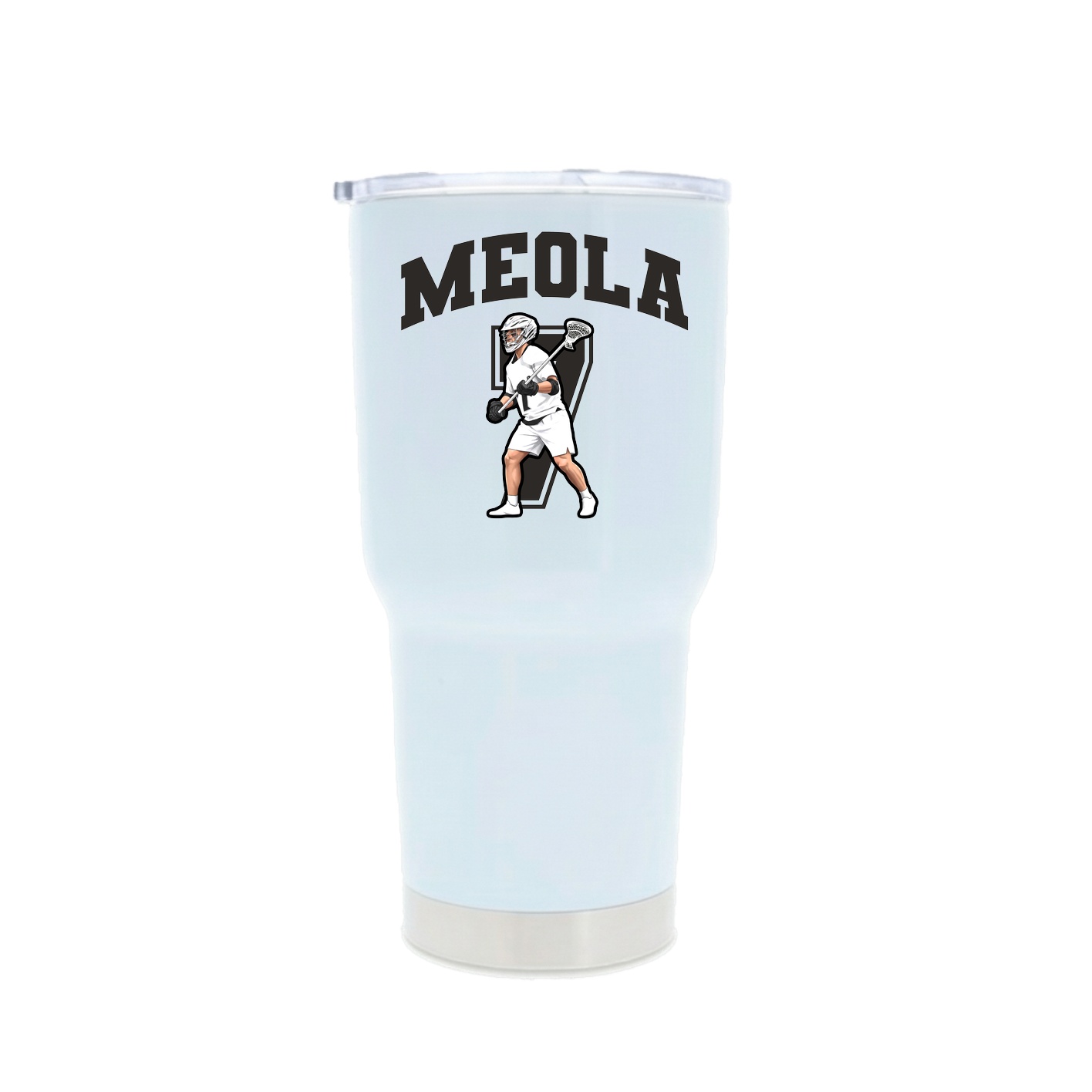 30oz Stainless Steel Tumbler — Number in White