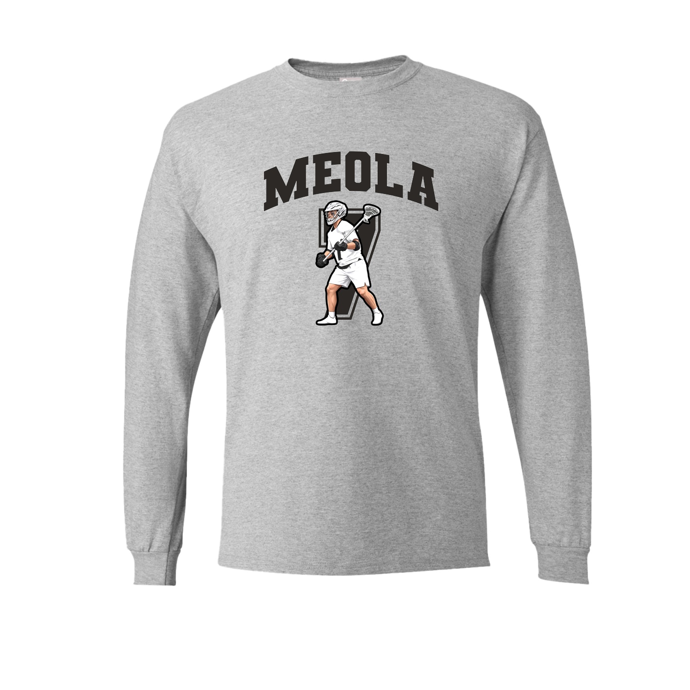 Long Sleeve Tee — Number in Grey