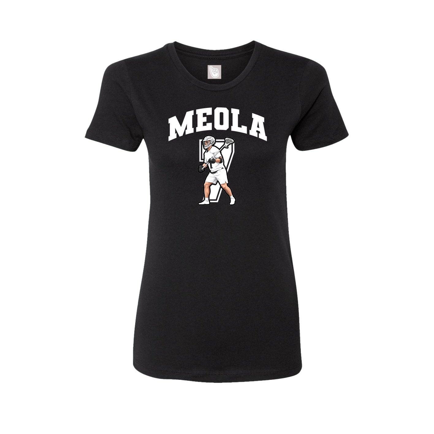 Fitted Women's Tee — Number in Black